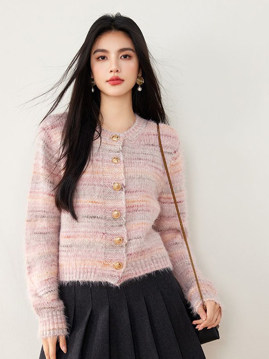 

JC Collection Women Self Design Cardigan, Pink
