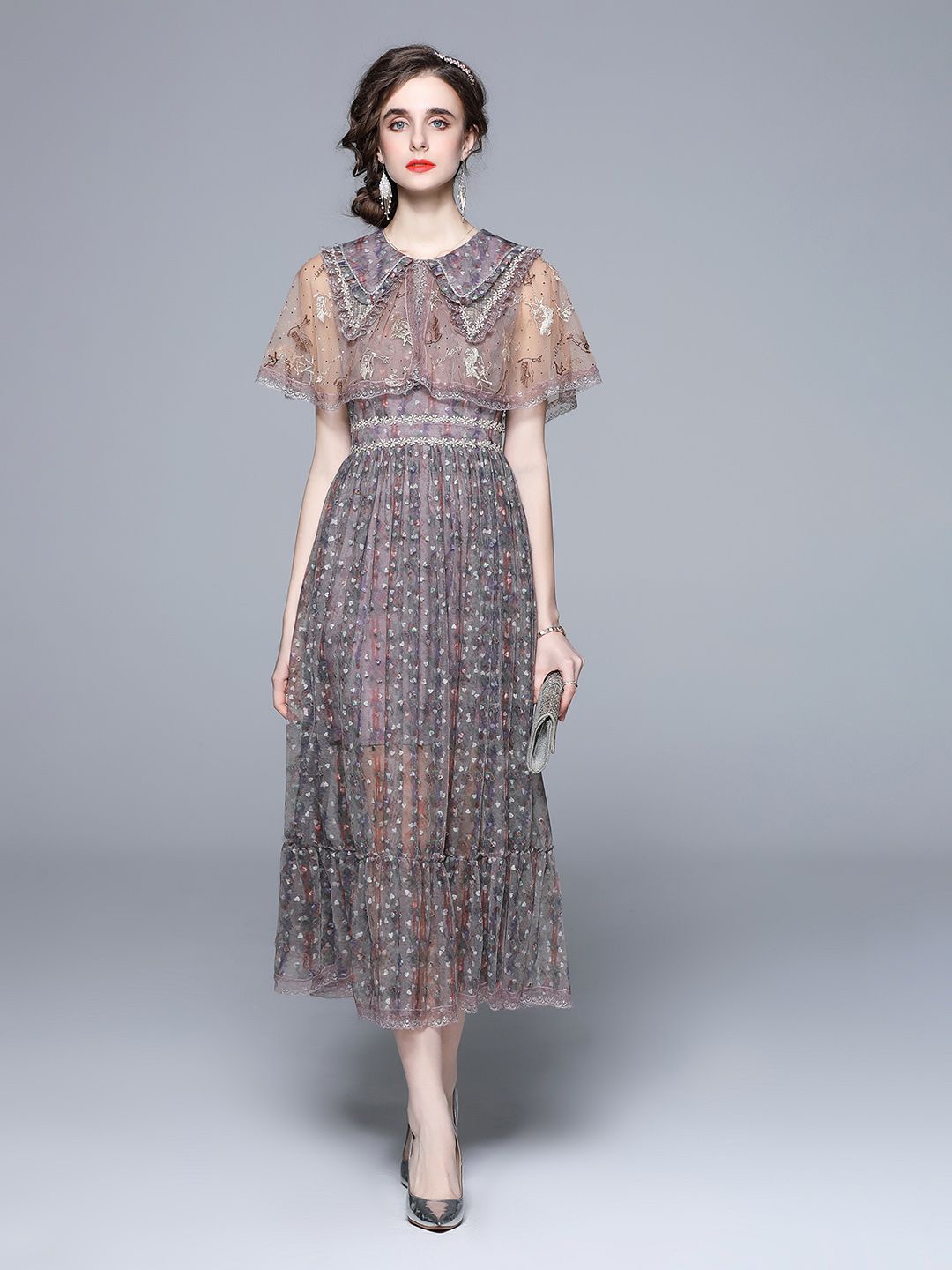 

JC Collection Women A-Line Midi Dress, Purple
