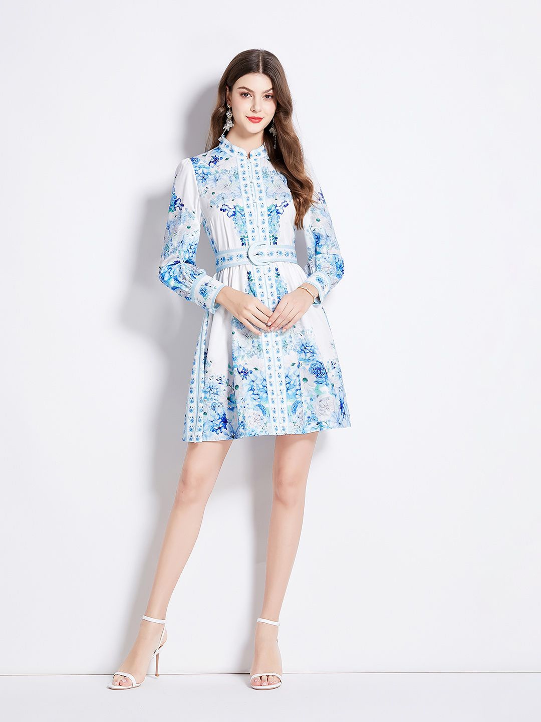 

JC Collection Women Floral Printed A-Line Dress, Blue