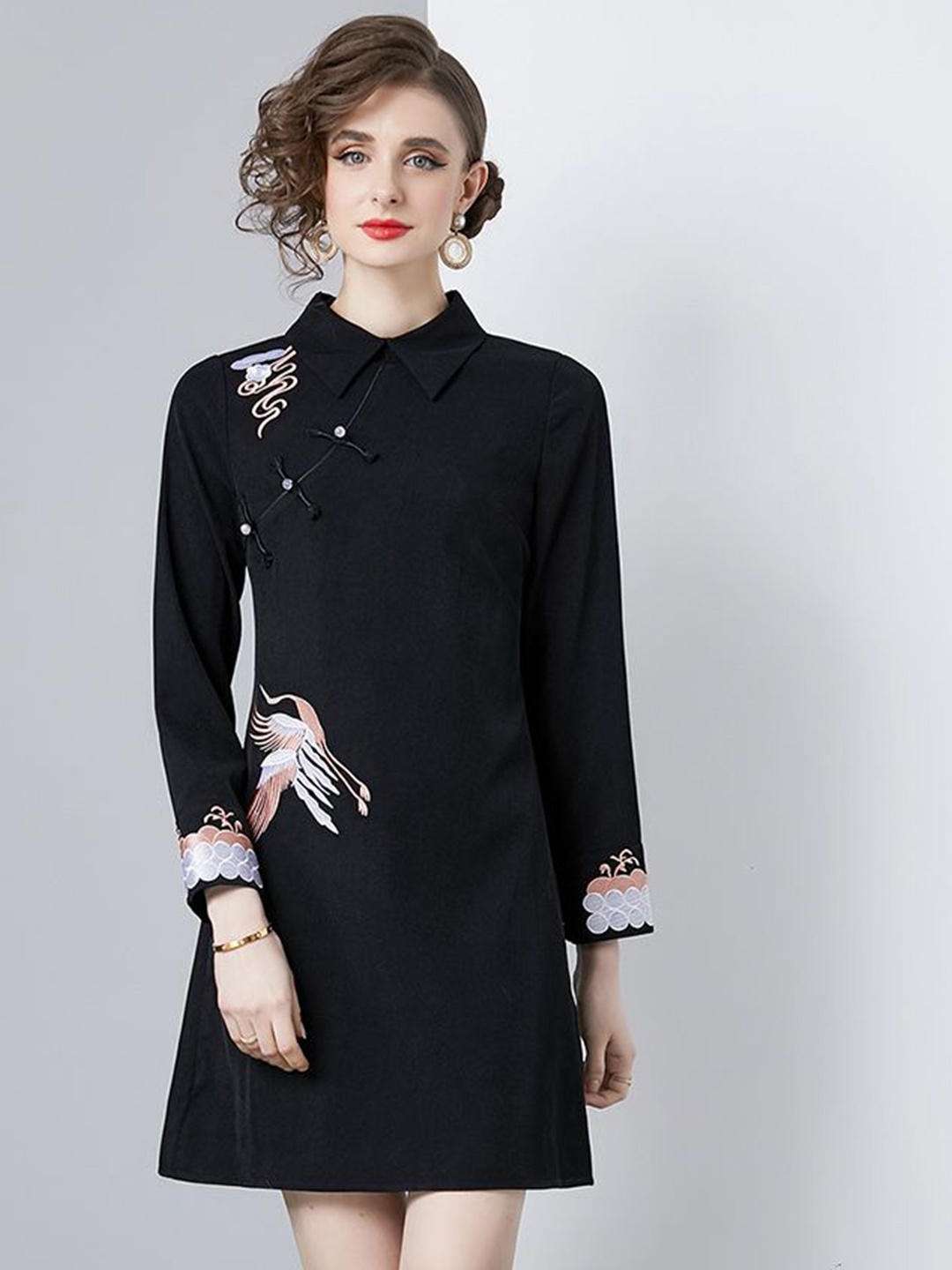 

JC Collection Women Shirt Dress, Black