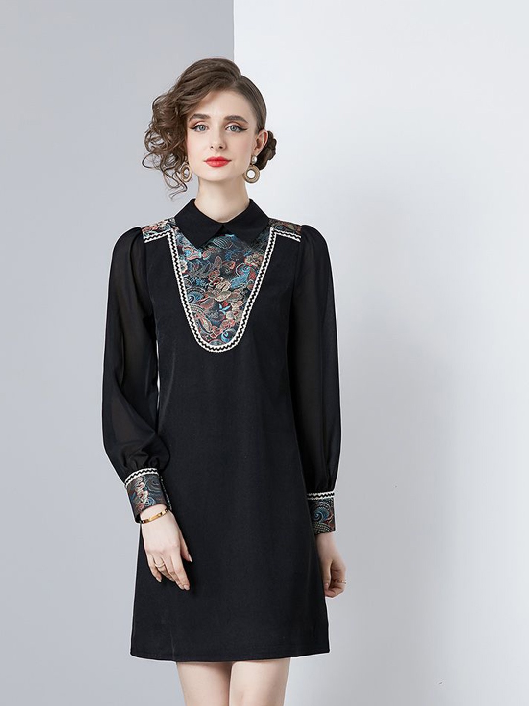 

JC Collection Women A-Line Dress, Black