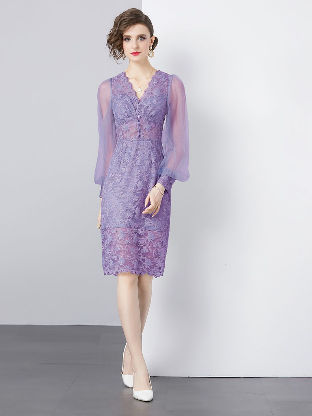 

JC Collection Women Print Sheath Dress, Purple