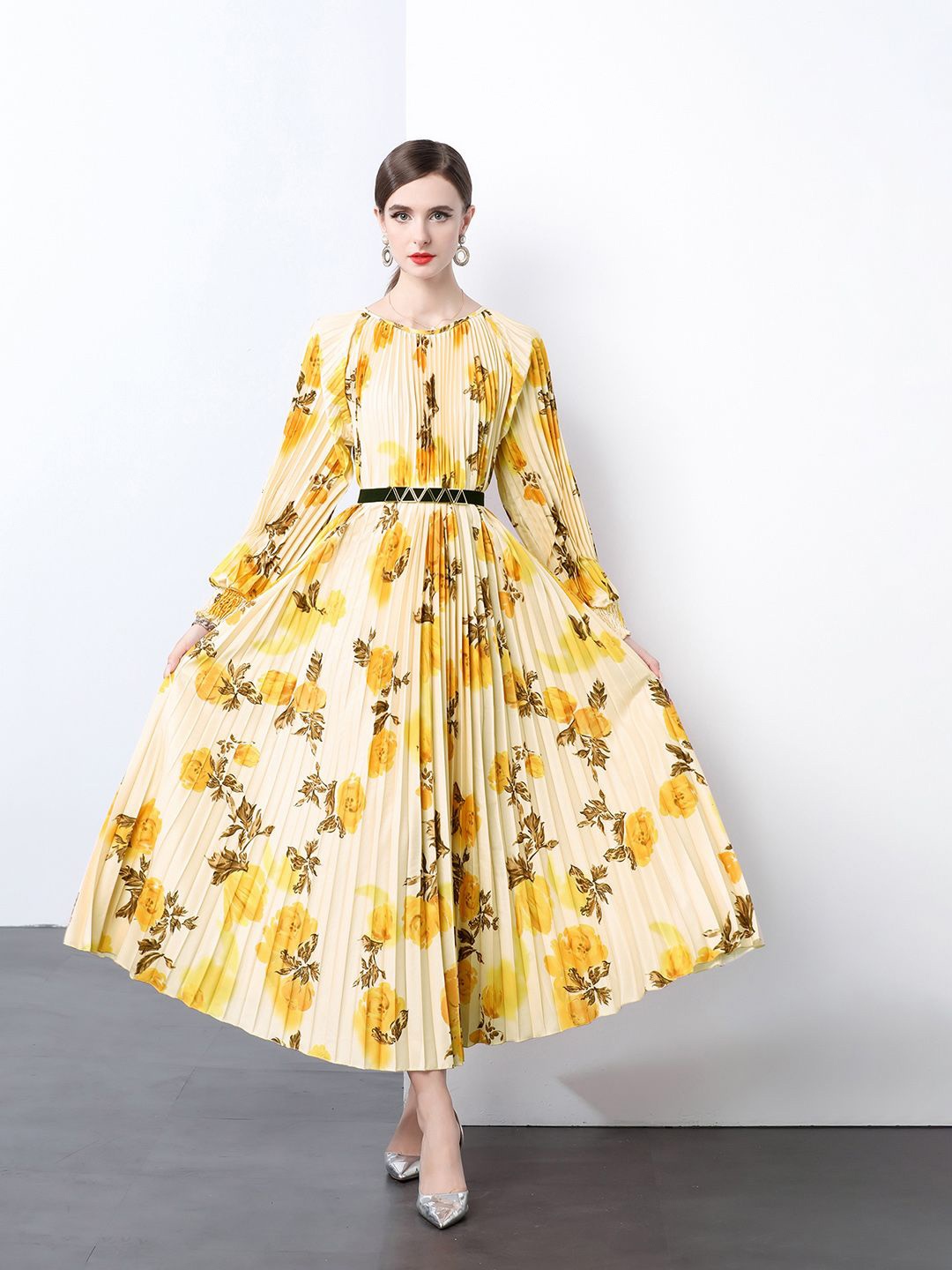

JC Collection Women Floral Printed A-Line Maxi Dress, Multi