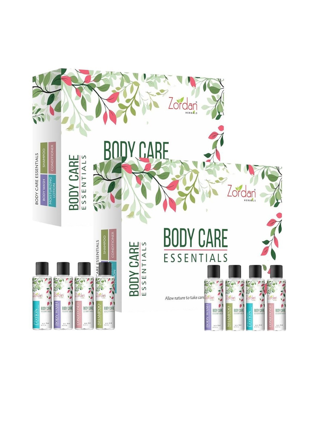 

ZORDAN Set Of 4 Body Wash, Shampoo, Lotion & Conditioner - 30 ml Each, White