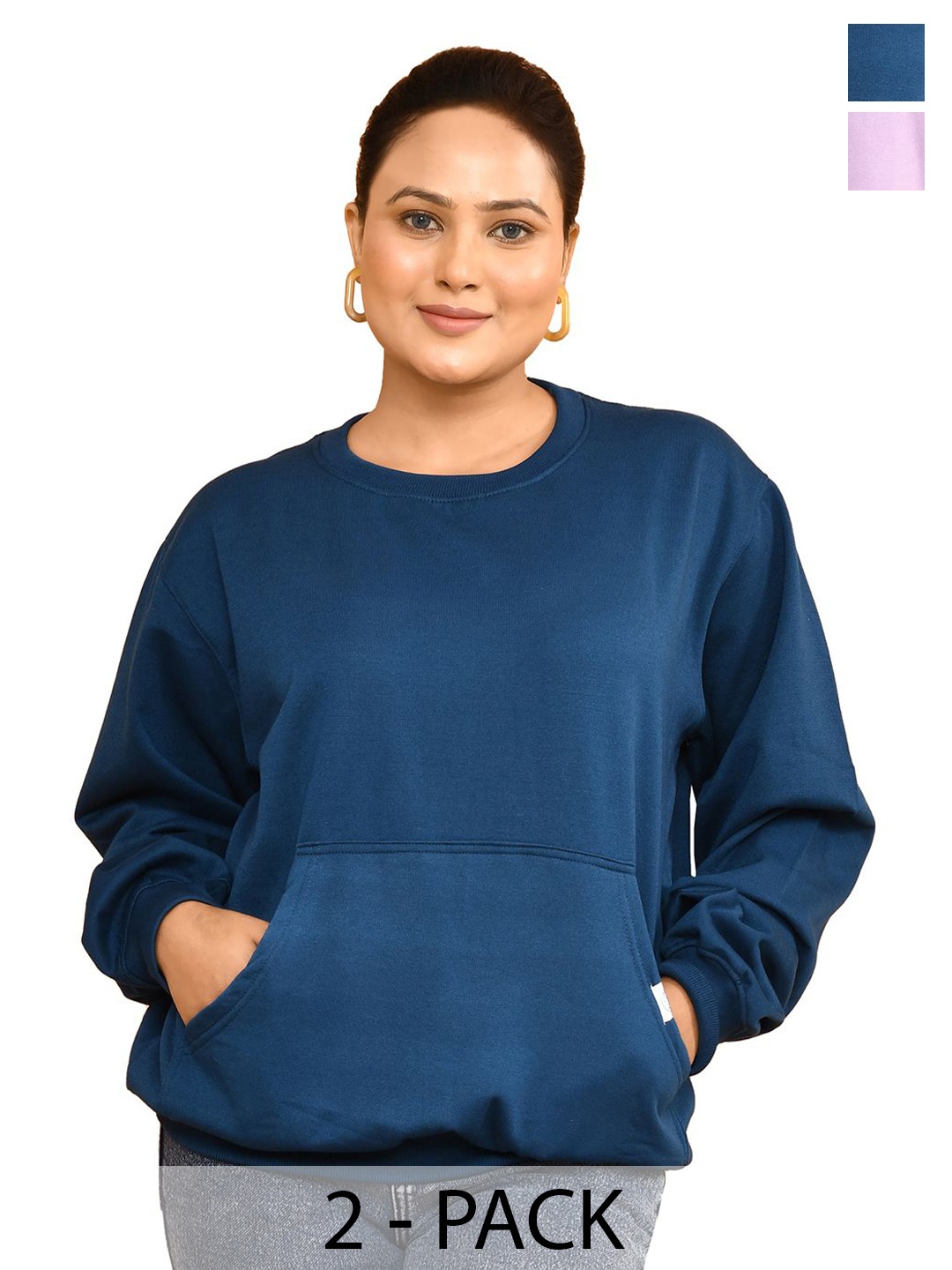 

RAPL Women Pack of 2 Sweatshirt, Navy blue
