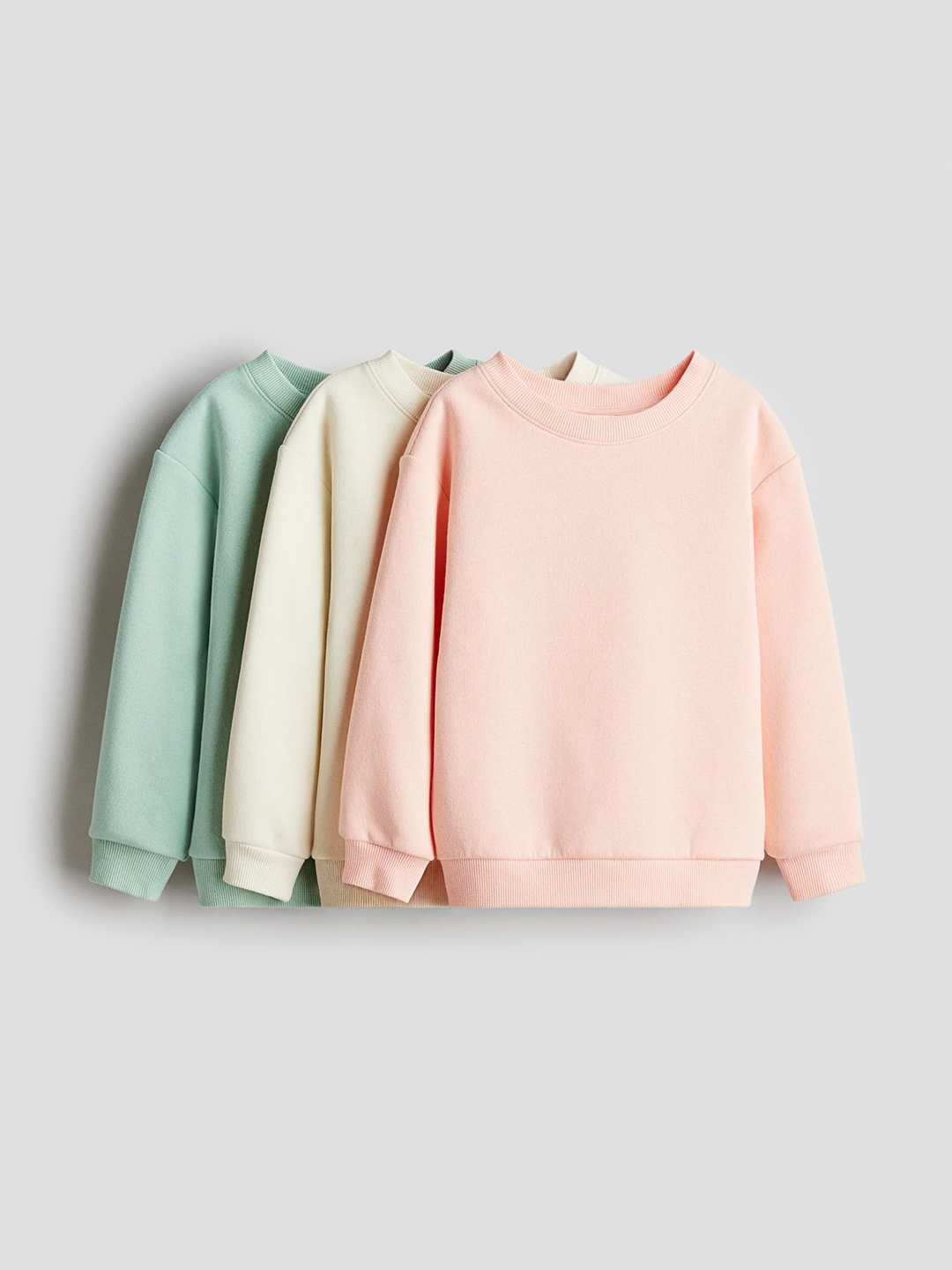 

H&M Girls 3-Pack Brushed-Inside Sweatshirts, Orange