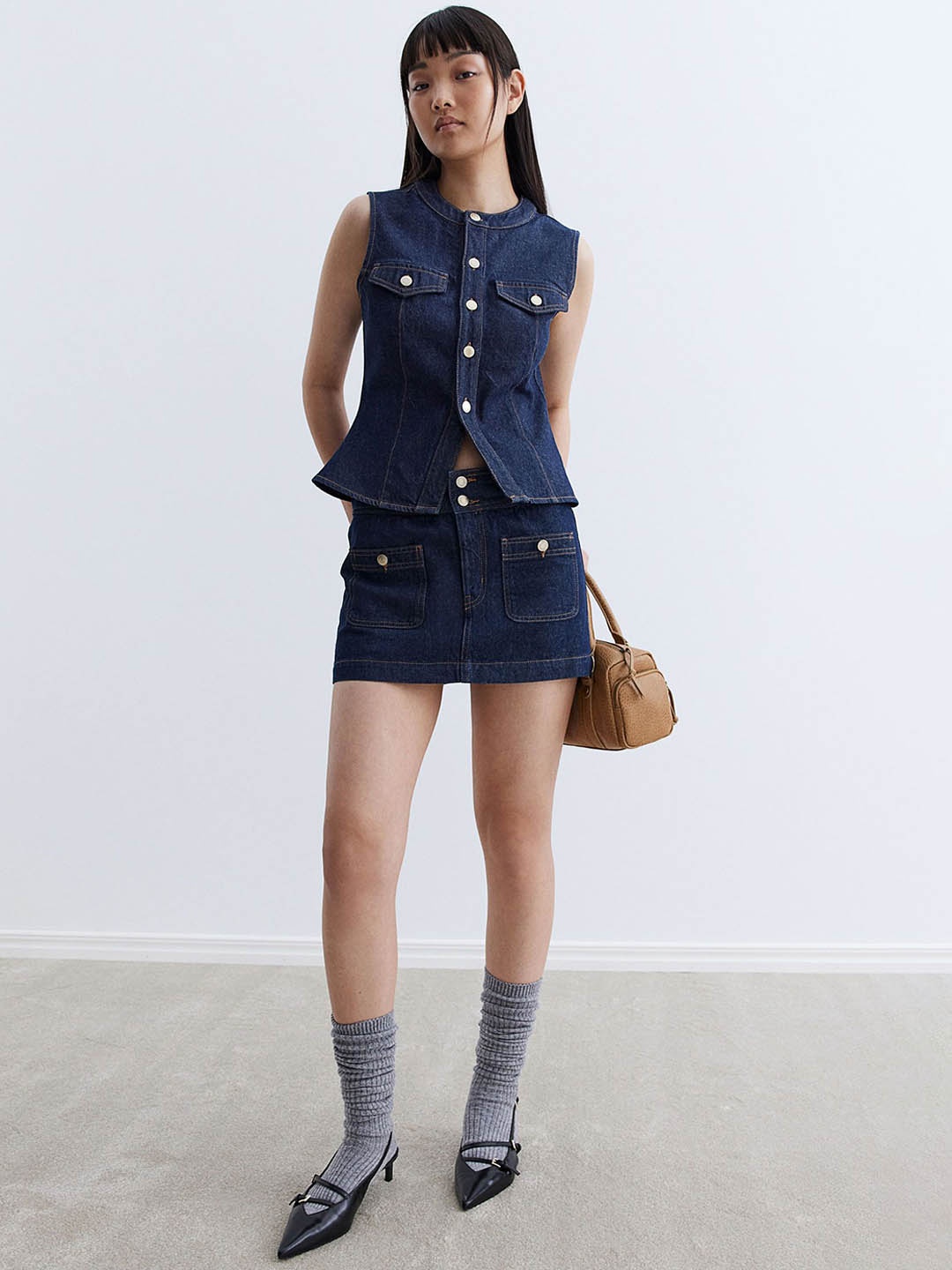 

H&M Women Mini Skirt, Blue