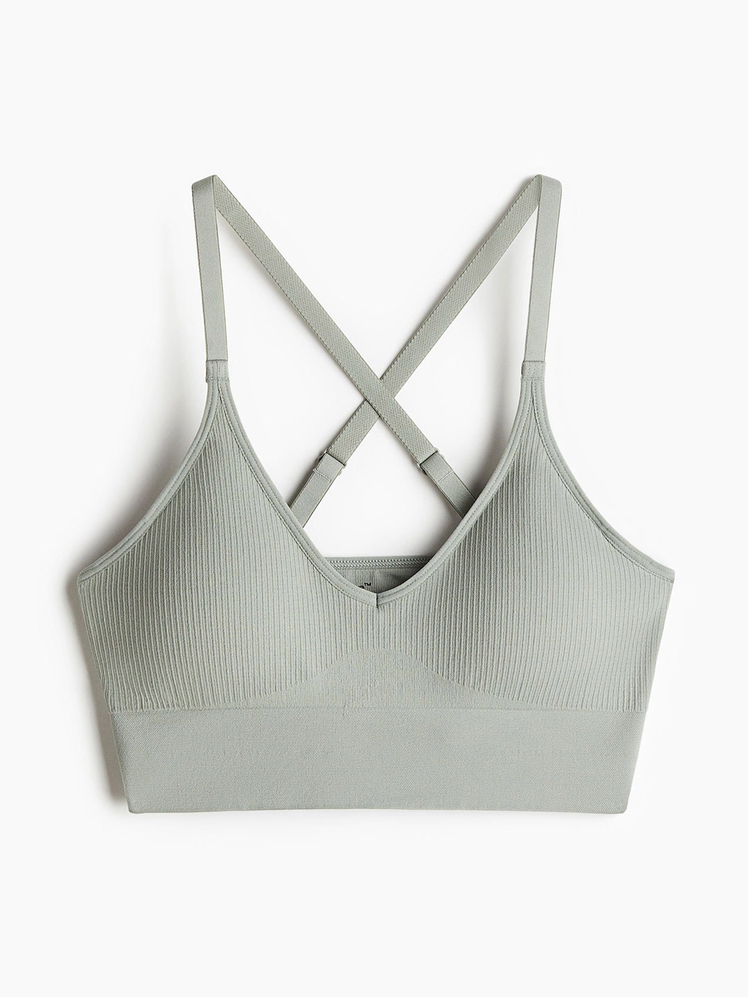 

H&M Women Seamless Medium Support Sports Bra In DryMove, Green