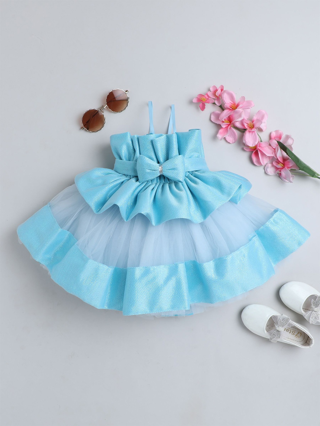 

TINY MINY ME Girls Satin Gown Dress, Blue