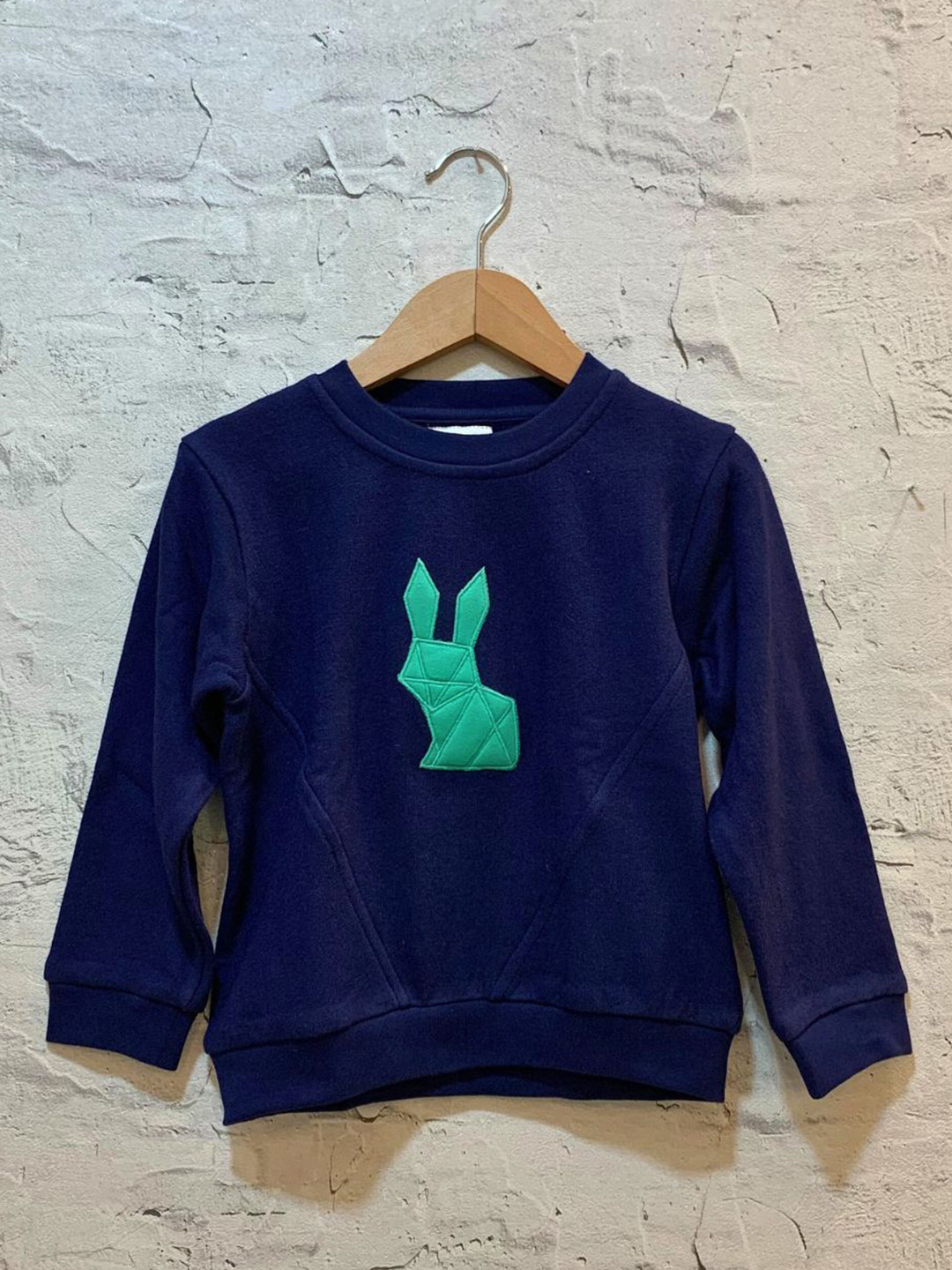

EARTHY TWEENS Kids Embroidered Cotton Sweatshirt, Blue