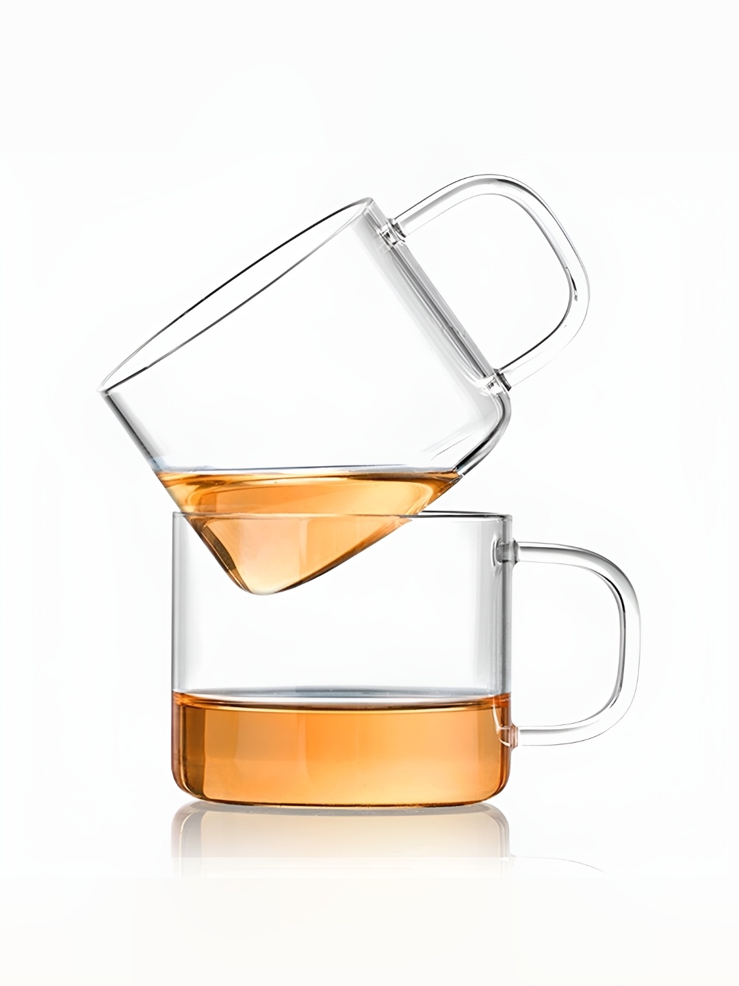 

Clovefry Transparent 2 Pieces Glass Glossy Cups 130 ml each