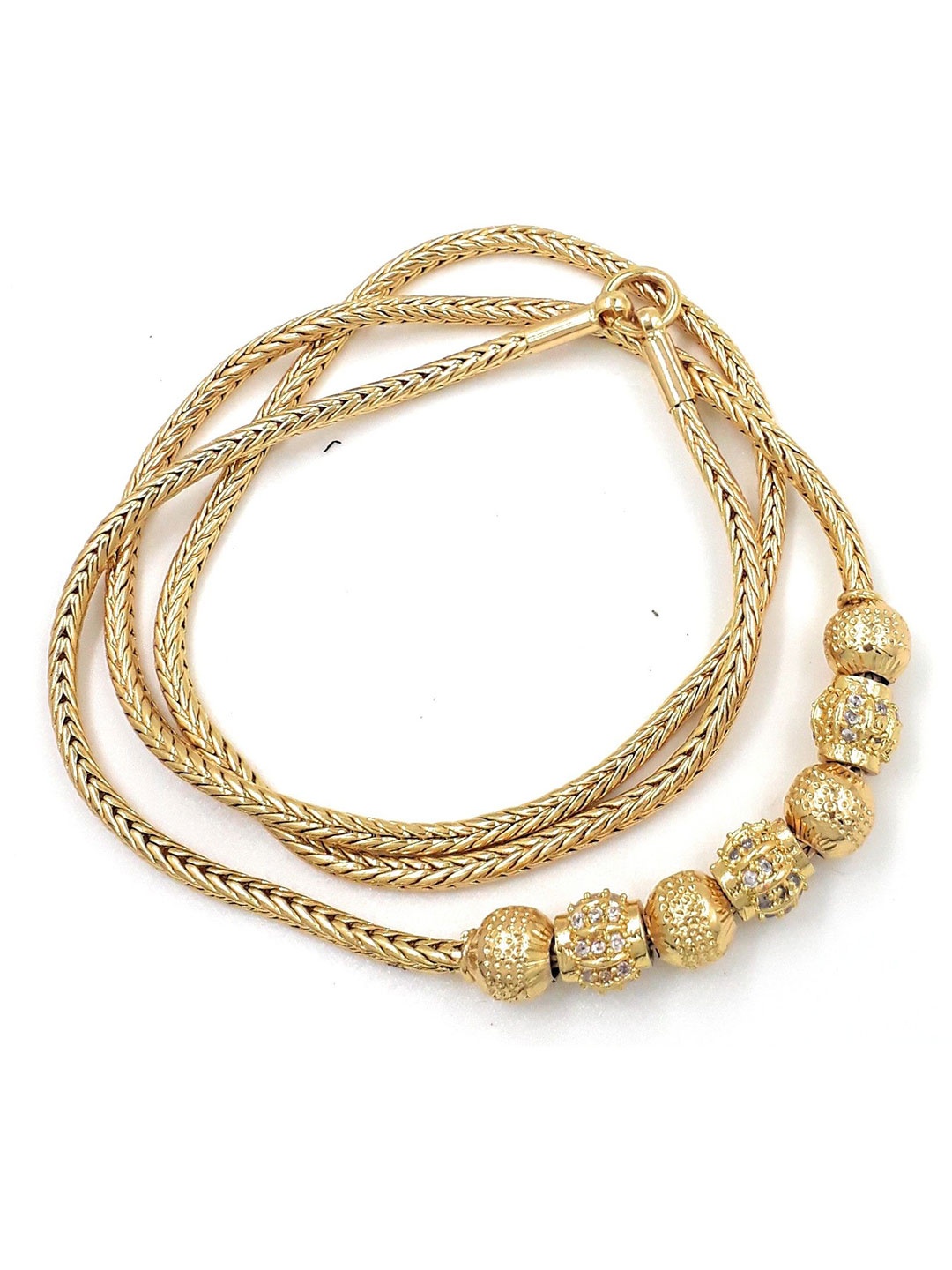 

Anujeet Fashion Hub Gold-Plated Artificial Beaded Chain
