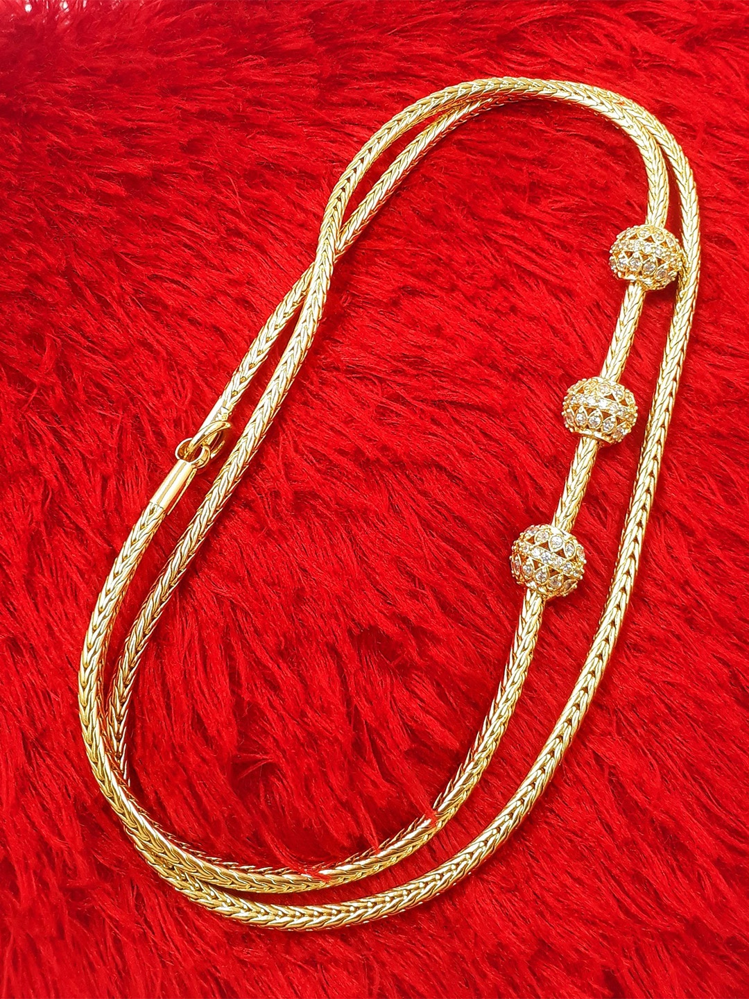 

Anujeet Fashion Hub Gold-Plated American Diamond Chains