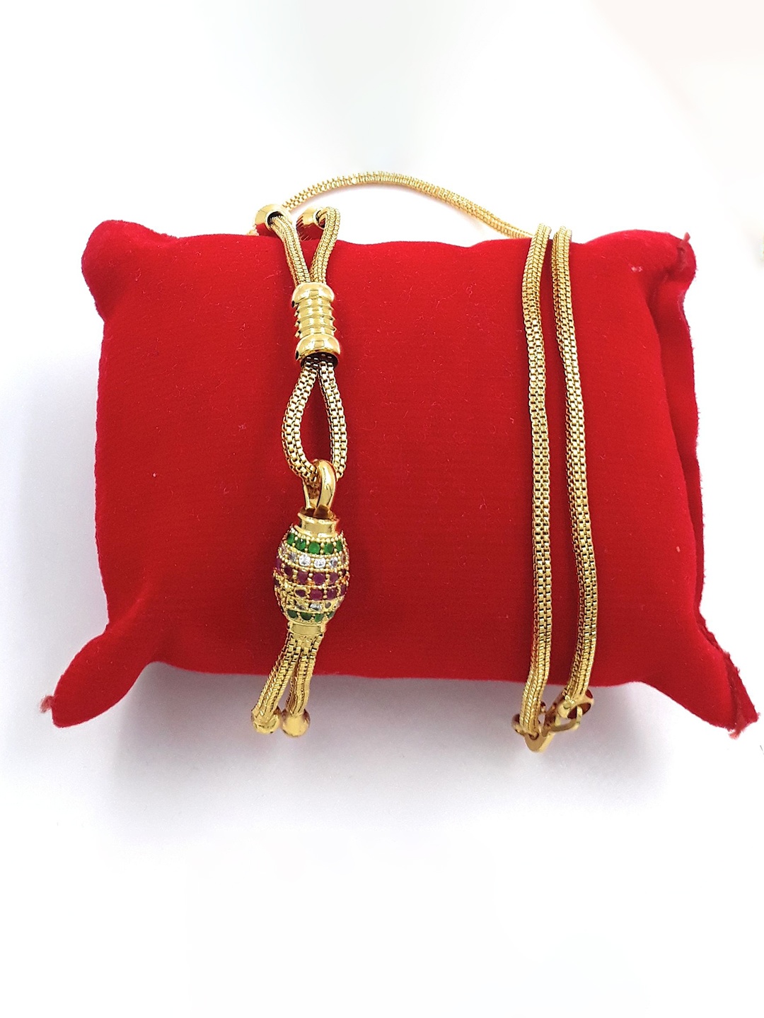 

Anujeet Fashion Hub Gold-Plated American Diamond Necklace