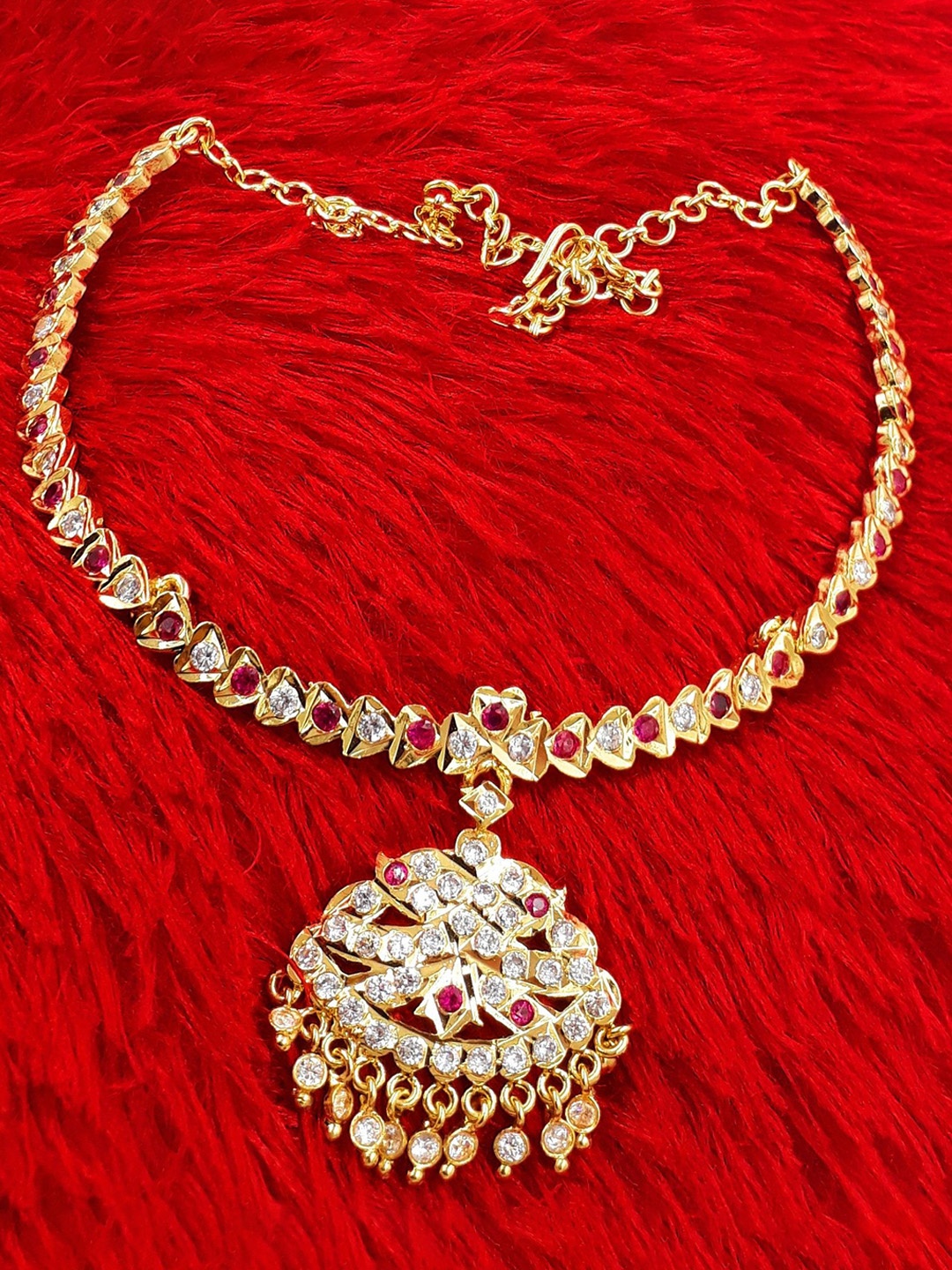 

Anujeet Fashion Hub Gold Plated AD Studded Chain