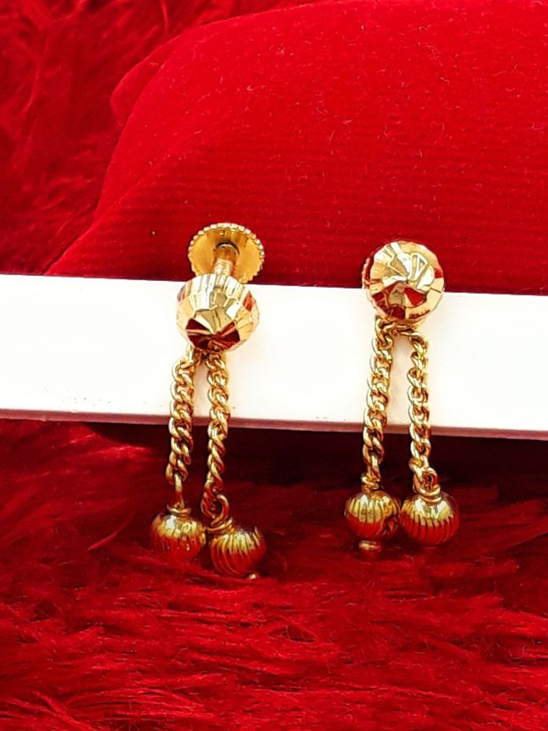 

Anujeet Fashion Hub Gold Plated Contemporary Drop Earrings