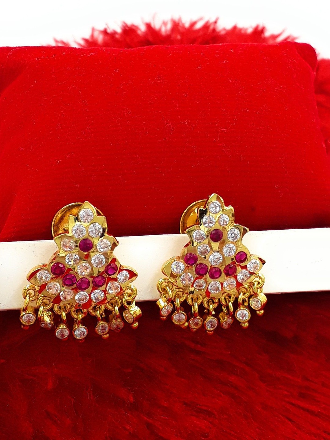 

Anujeet Fashion Hub Contemporary Chandbalis Earrings, Gold