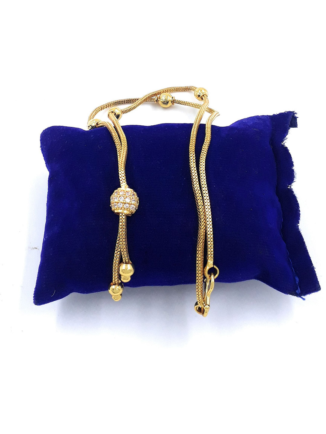 

Anujeet Fashion Hub Gold-Plated Slim Ball Dollar Chain