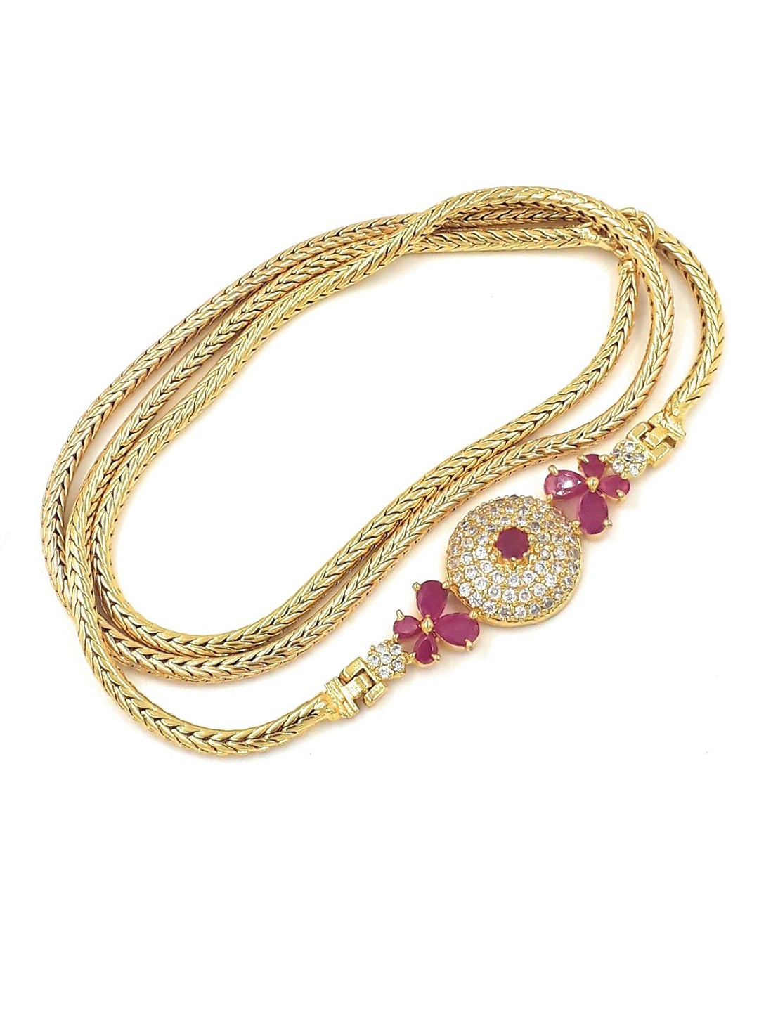 

Anujeet Fashion Hub Gold-Plated American Diamond Chains