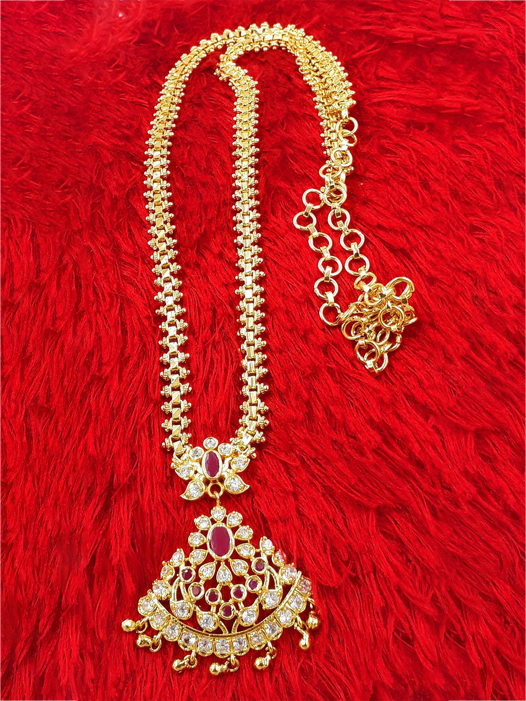 

Anujeet Fashion Hub Gold Plated American Diamond Necklace