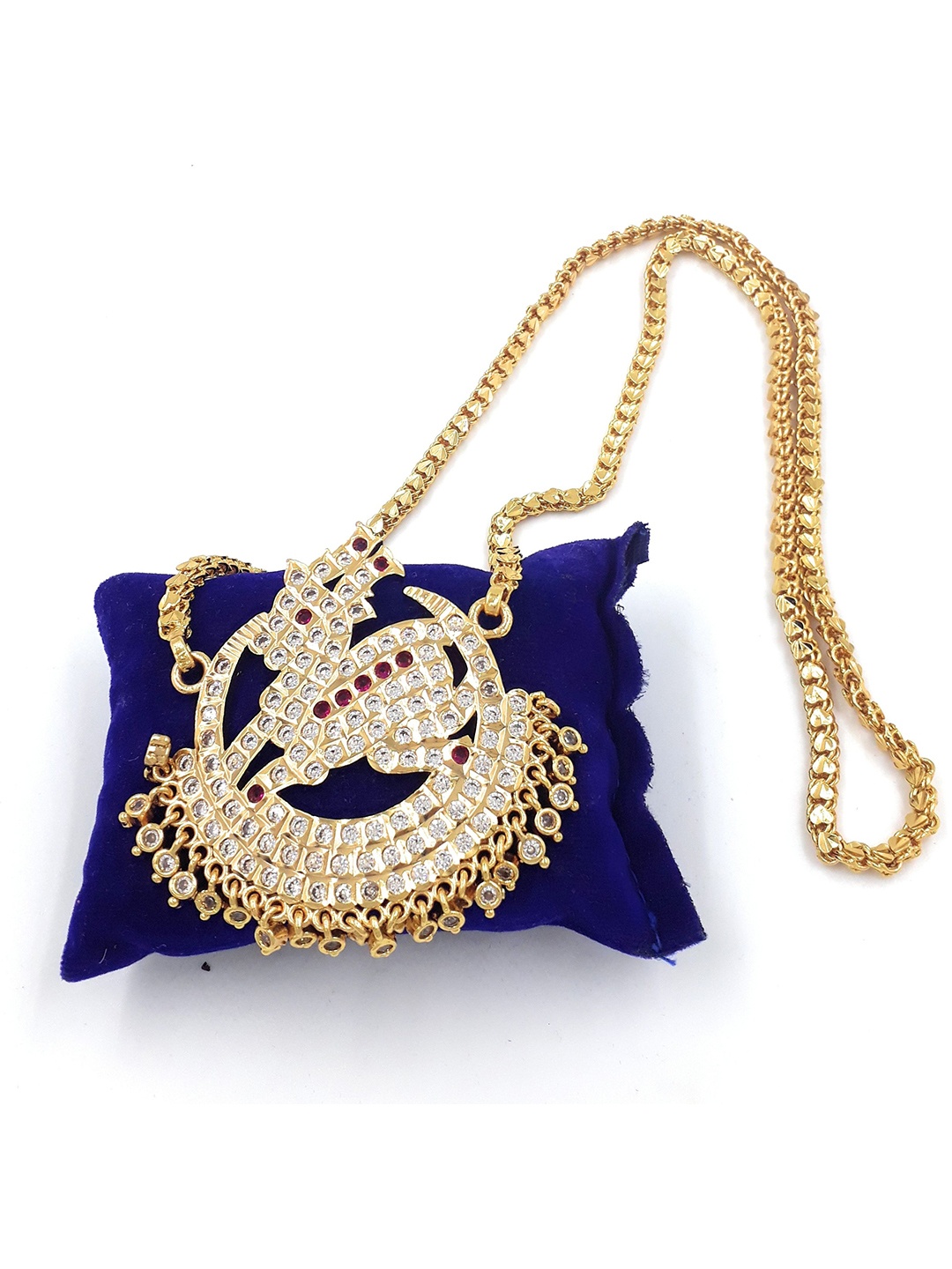

Anujeet Fashion Hub Gold-Plated American Diamond Studded Necklace