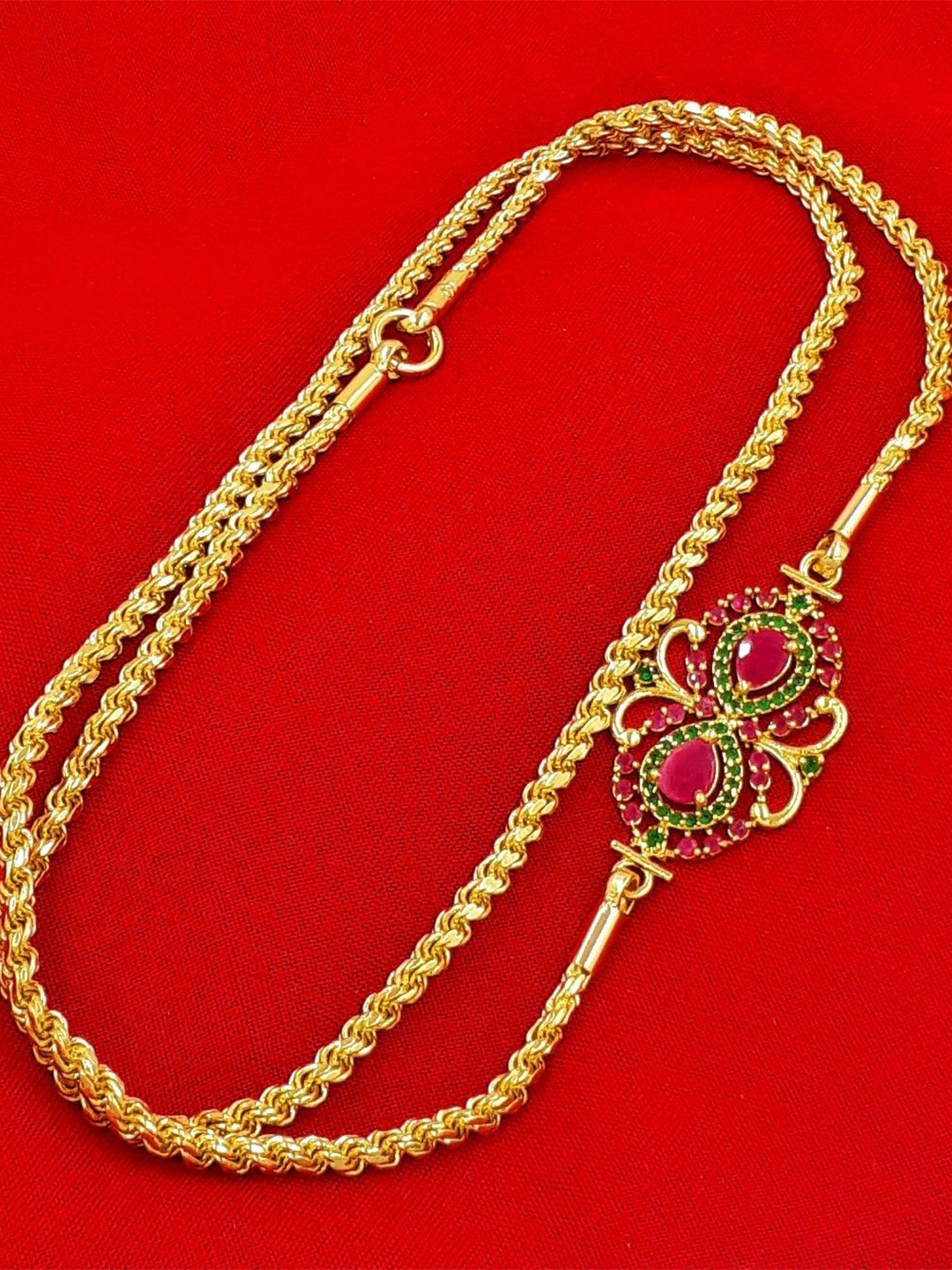 

Anujeet Fashion Hub Gold-Plated American Diamond Chains