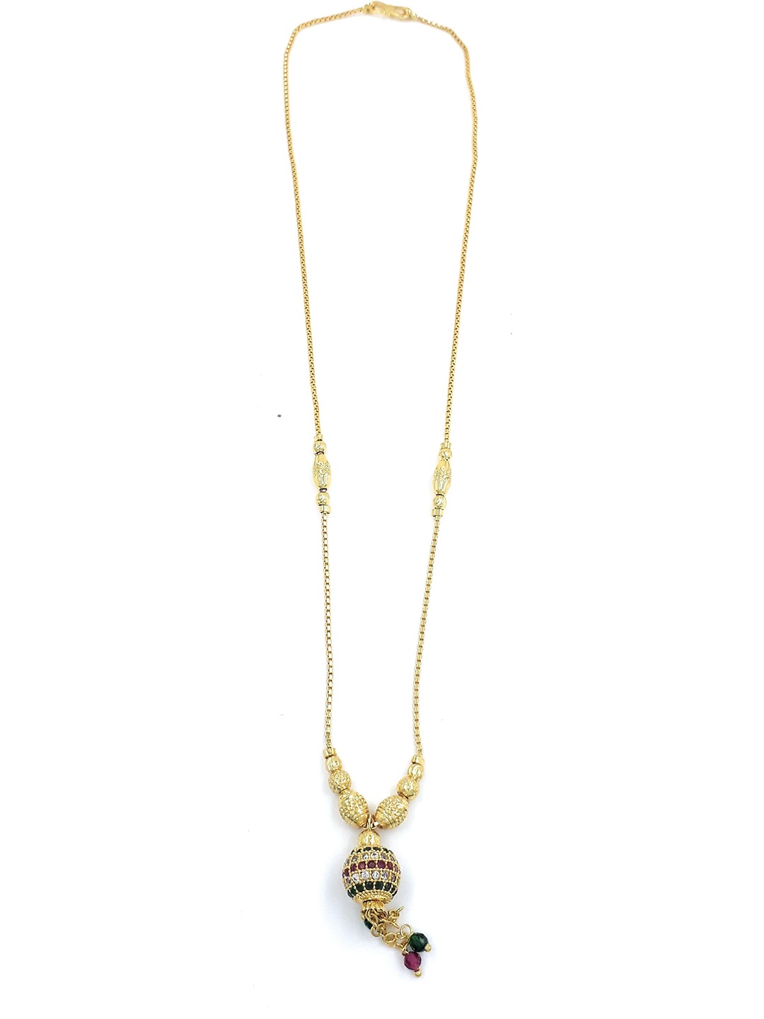 

Anujeet Fashion Hub Gold-Plated Stone Studded Chain