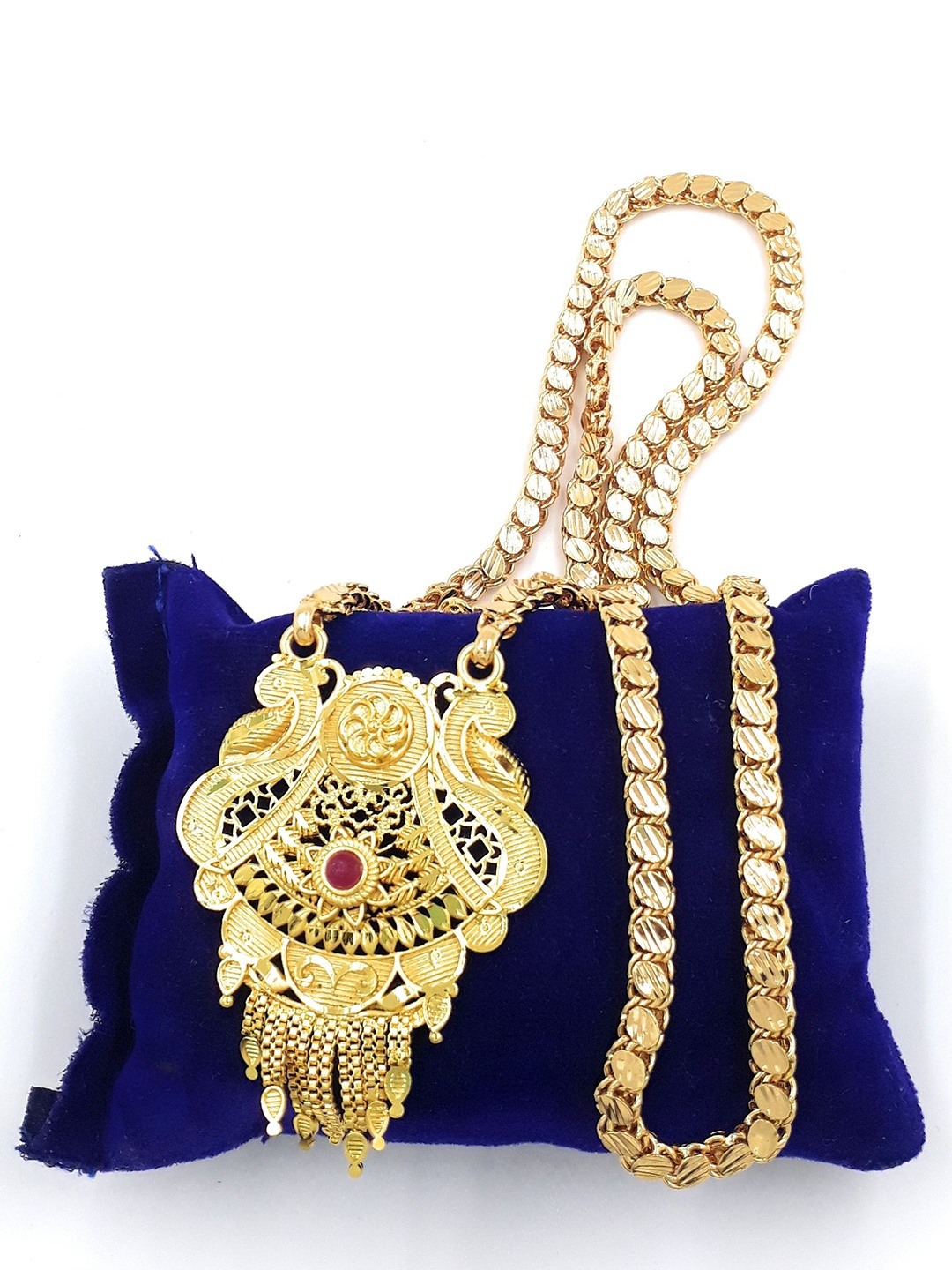 

Anujeet Fashion Hub Gold-Plated American Diamond Necklace