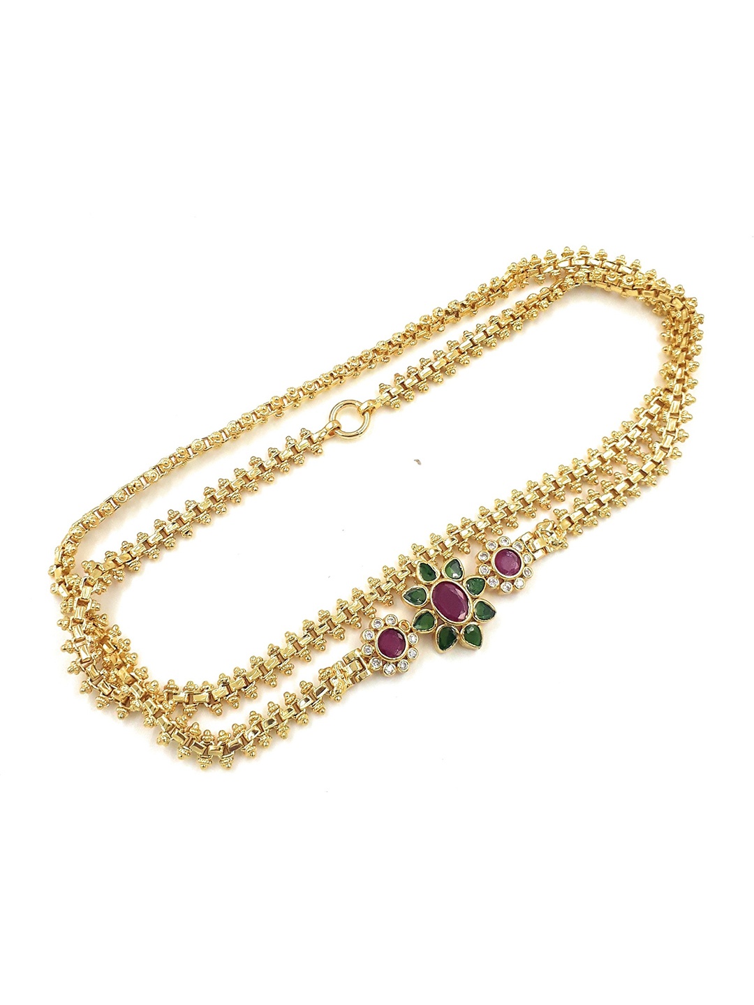 

Anujeet Fashion Hub Gold-Plated American Diamond Chain