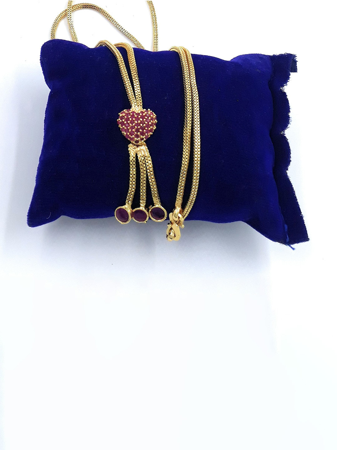 

Anujeet Fashion Hub Gold-Plated American Diamond Chain
