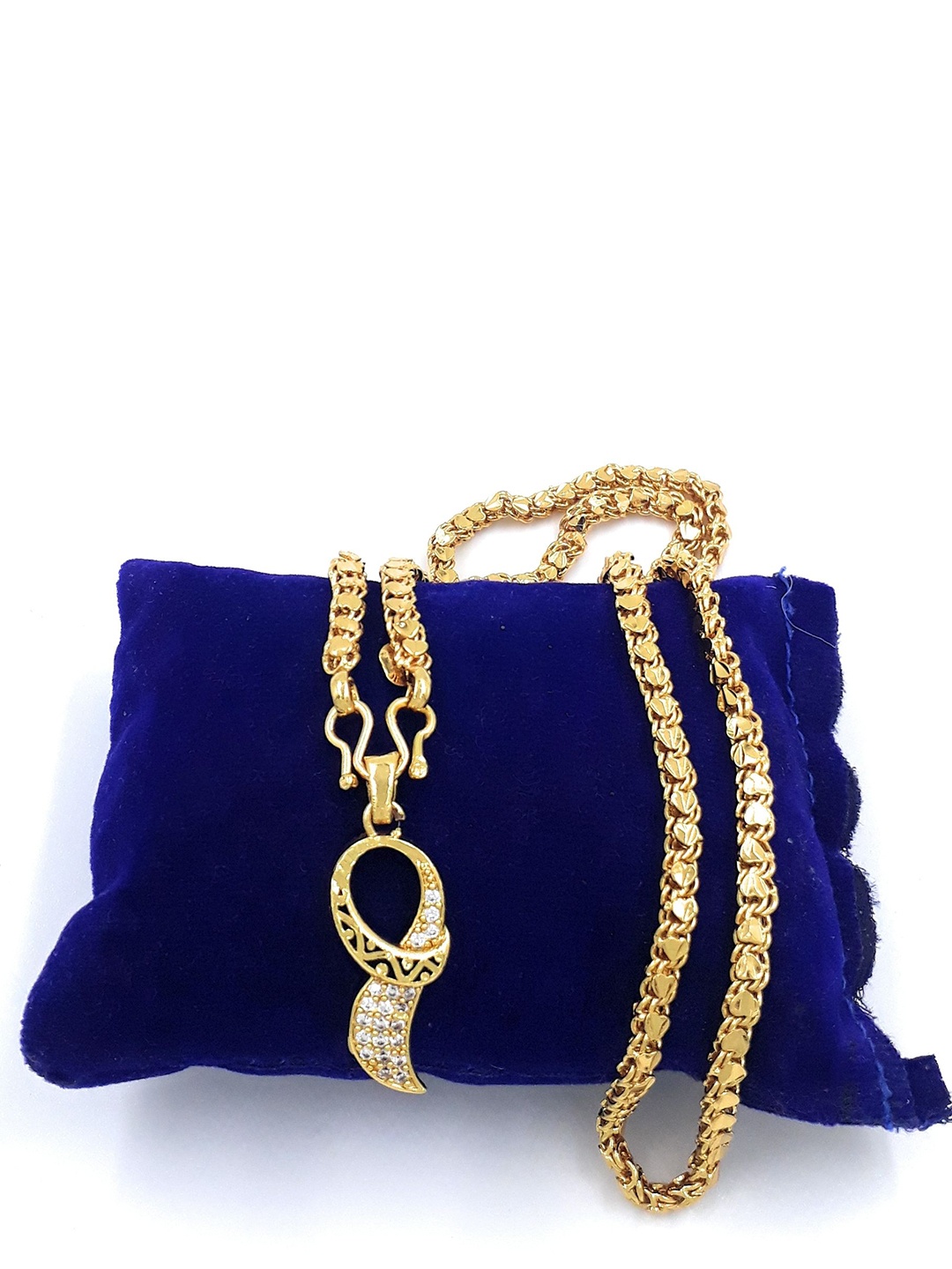 

Anujeet Fashion Hub Gold-Plated American Diamond Minimal Chain