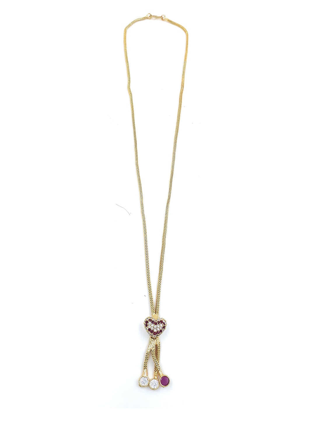 

Anujeet Fashion Hub Gold-Plated American Diamond Minimal Chain