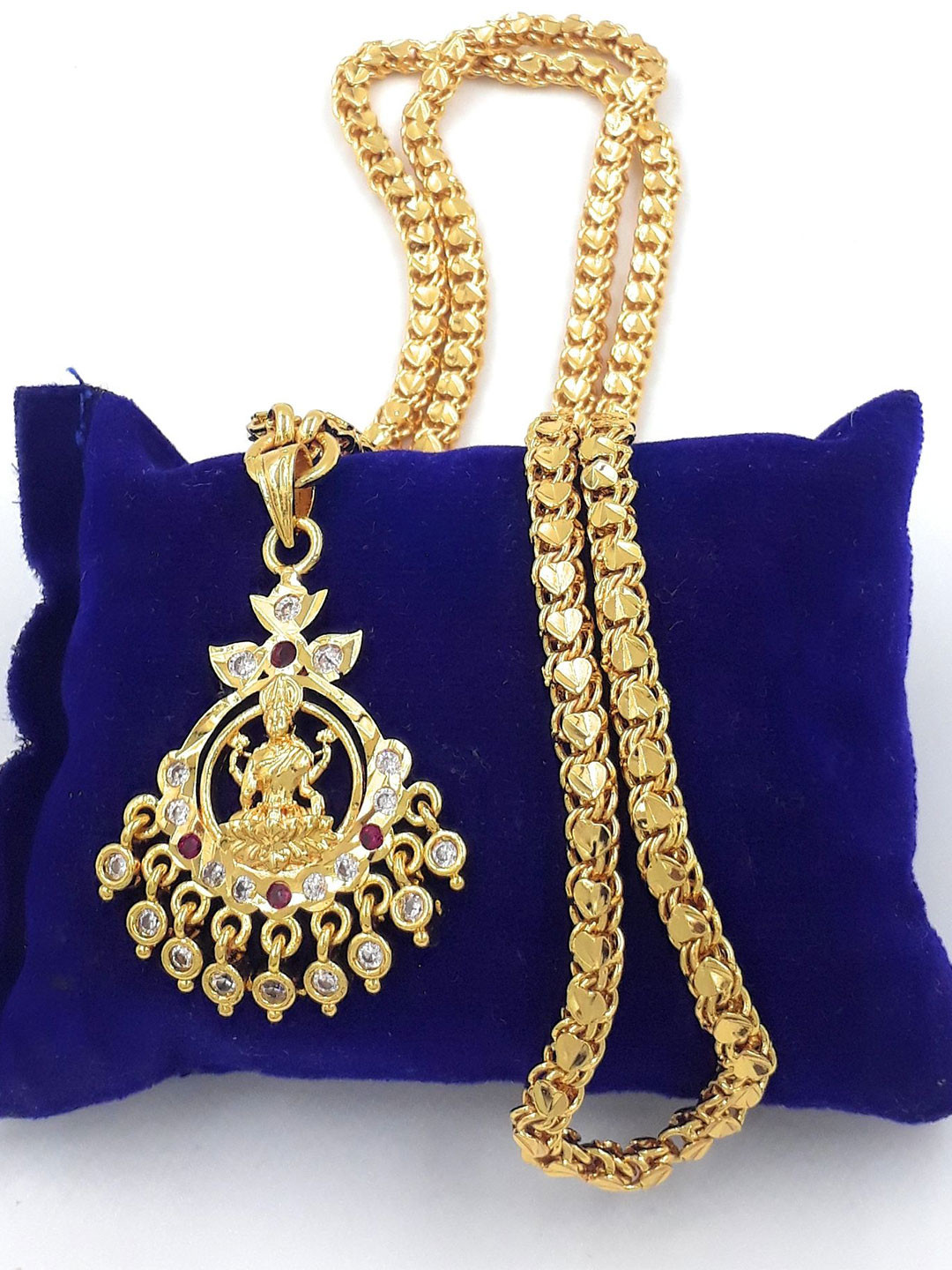 

Anujeet Fashion Hub Gold-Plated American Diamond Chain