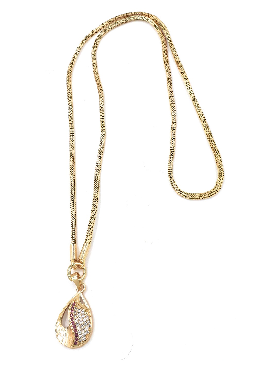 

Anujeet Fashion Hub Gold-Plated AD Studded Chain