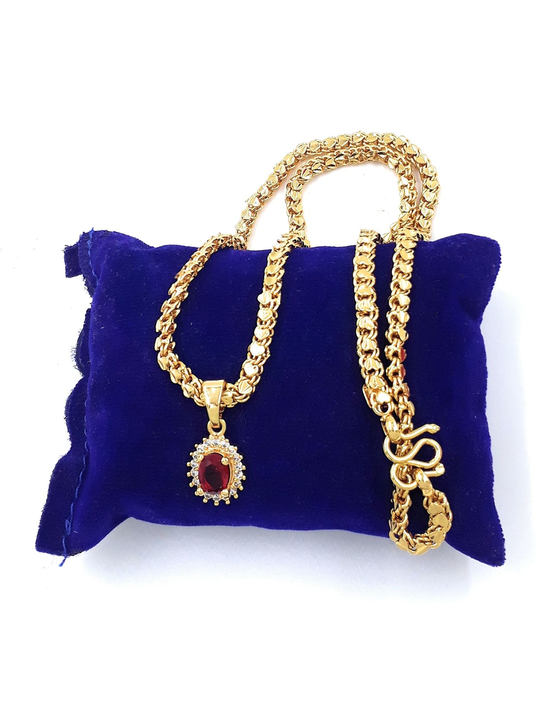 

Anujeet Fashion Hub Gold-Plated American Diamond Studded Chain