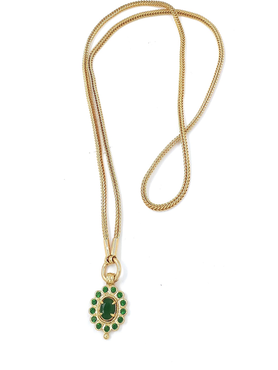 

Anujeet Fashion Hub Gold-Plated American Diamond Minimal Chain