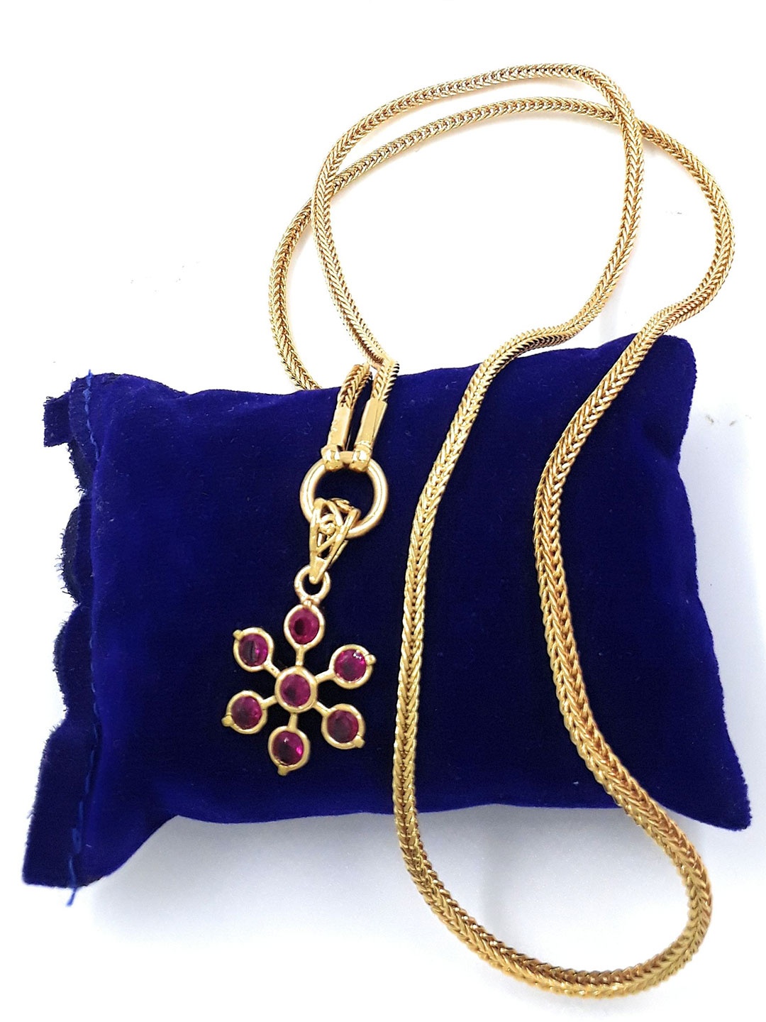 

Anujeet Fashion Hub Gold-Plated American Diamond Chain