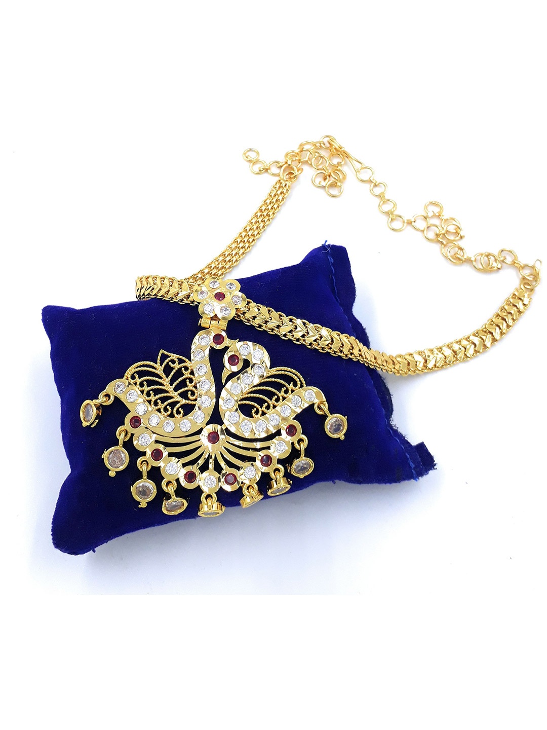 

Anujeet Fashion Hub Gold-Plated American Diamond Necklace