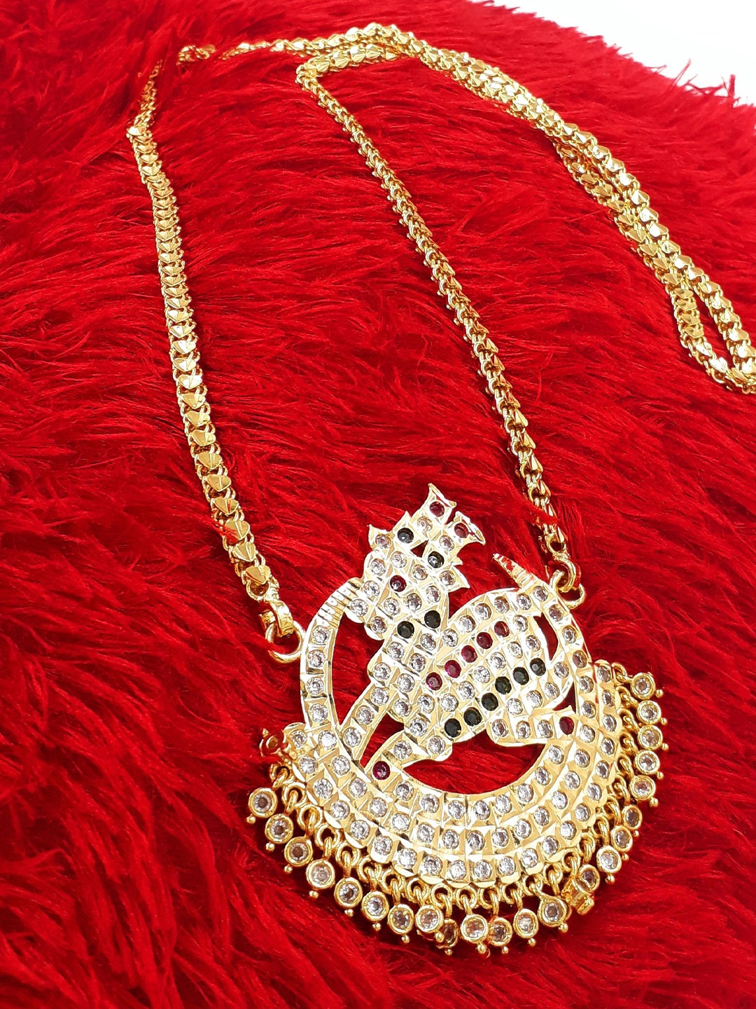 

Anujeet Fashion Hub Gold-Plated AD Studded Chain