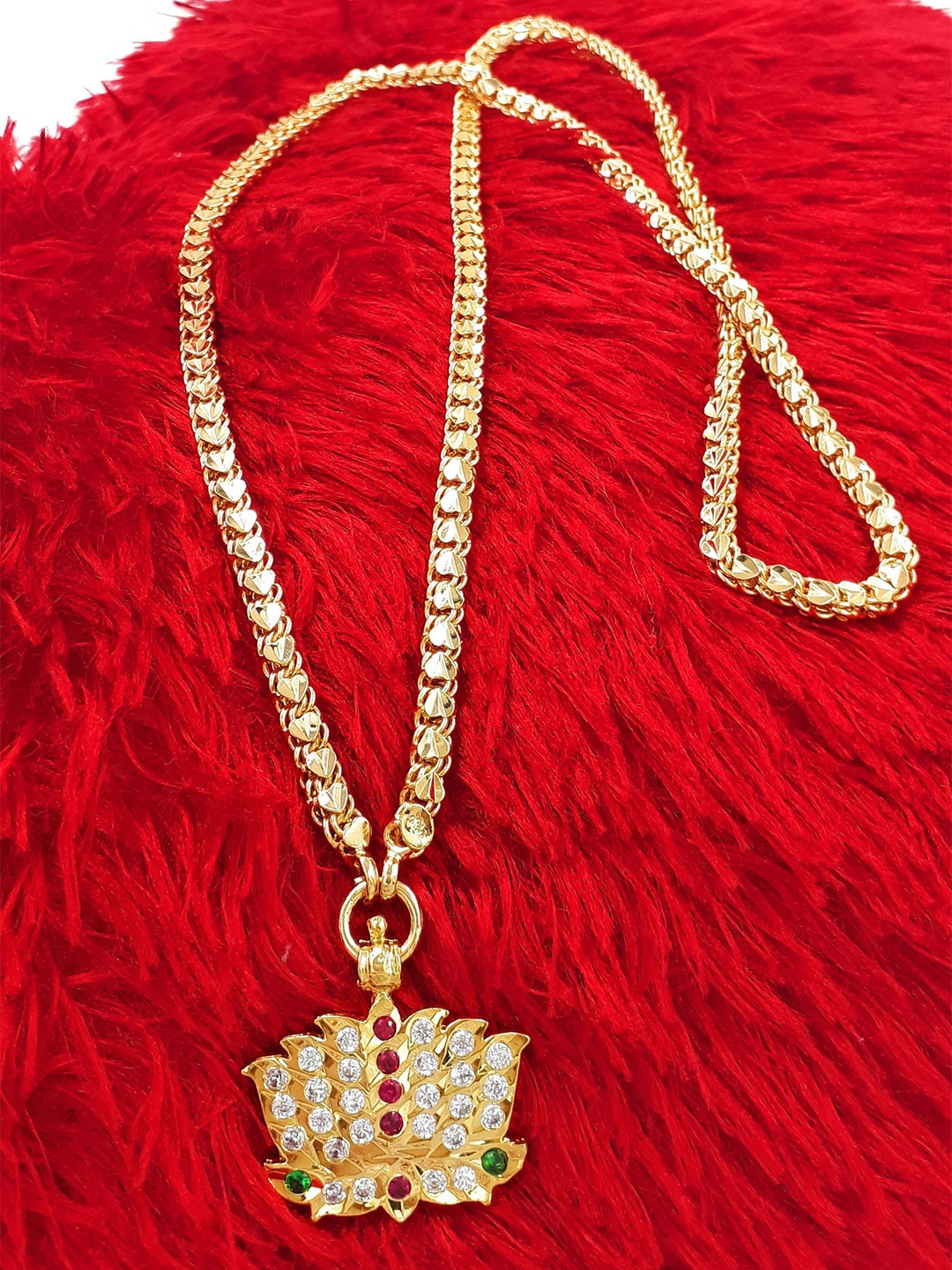 

Anujeet Fashion Hub Gold-Plated Crystals Chains