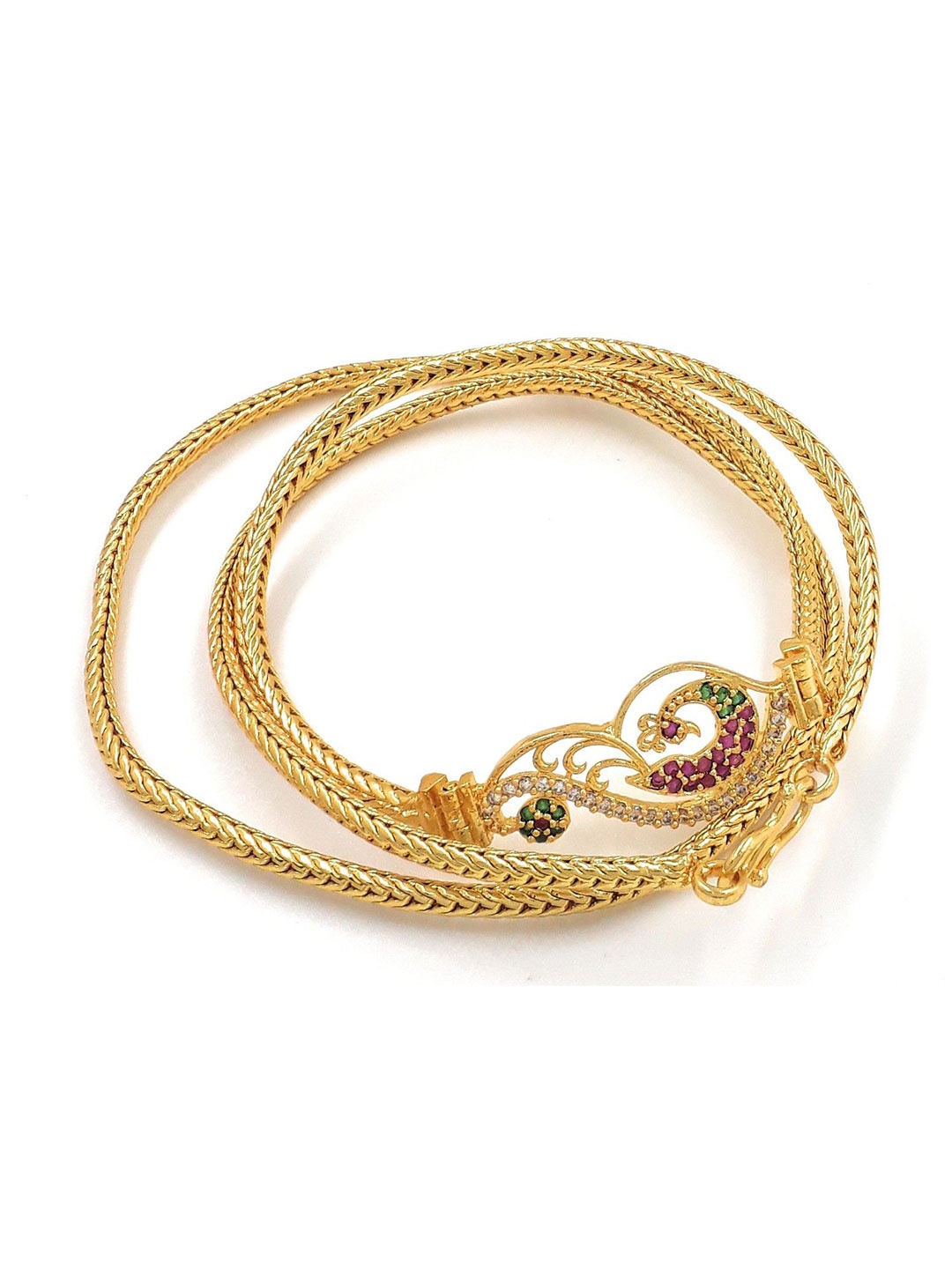 

Anujeet Fashion Hub Gold-Plated Artificial Stone Studded Chain