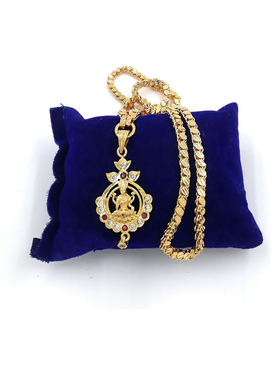 

Anujeet Fashion Hub Gold-Plated American Diamond Chain