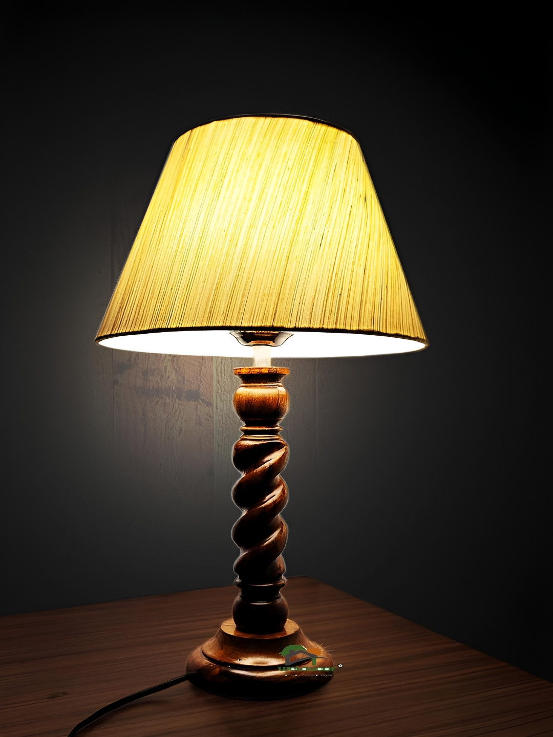 

Weldecor Gold-Toned Acrylic Contemporary Frusturical Shaped Table Lamp