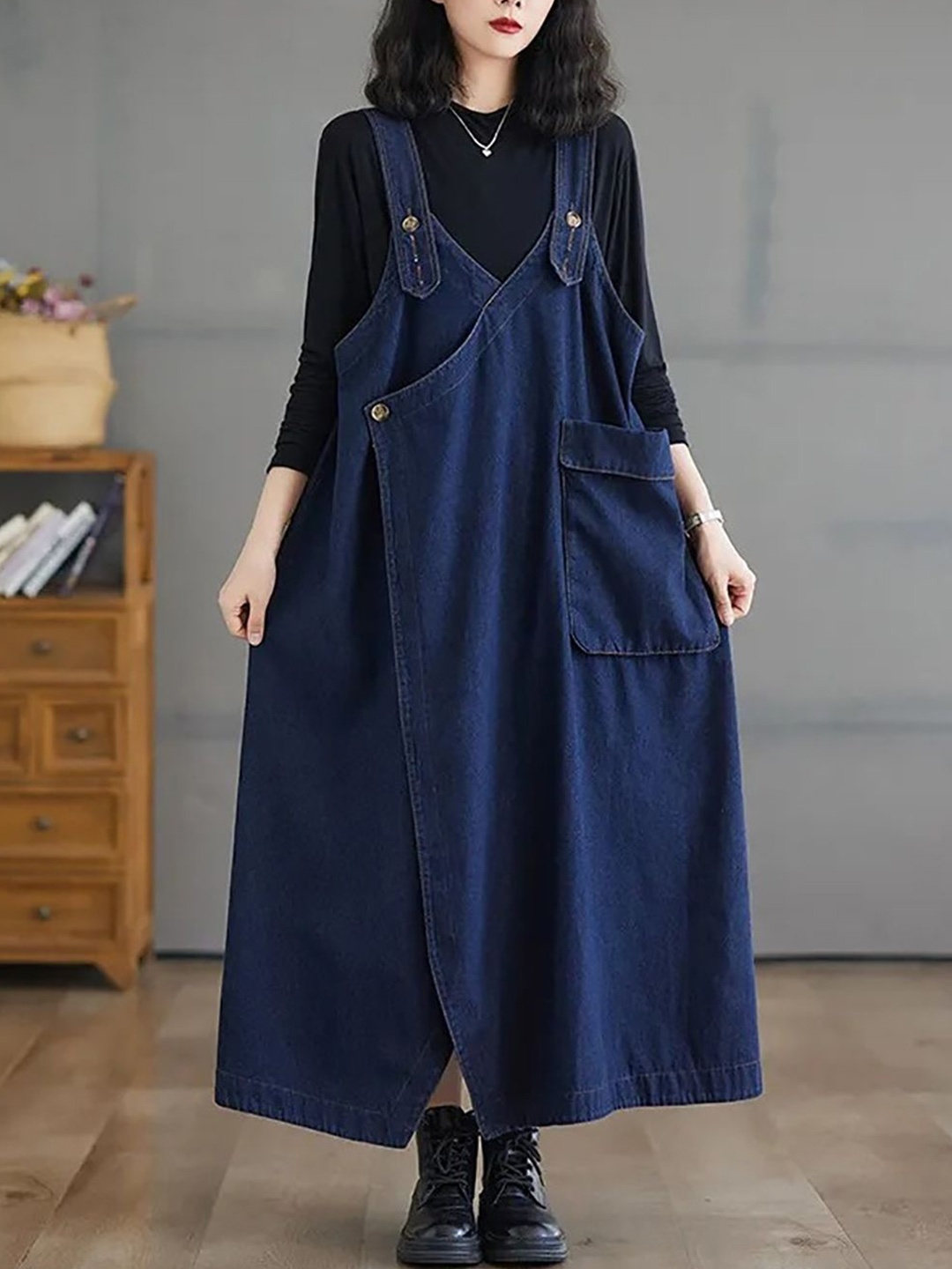 

StyleCast x Revolte Women Cotton Culotte Jumpsuit, Blue