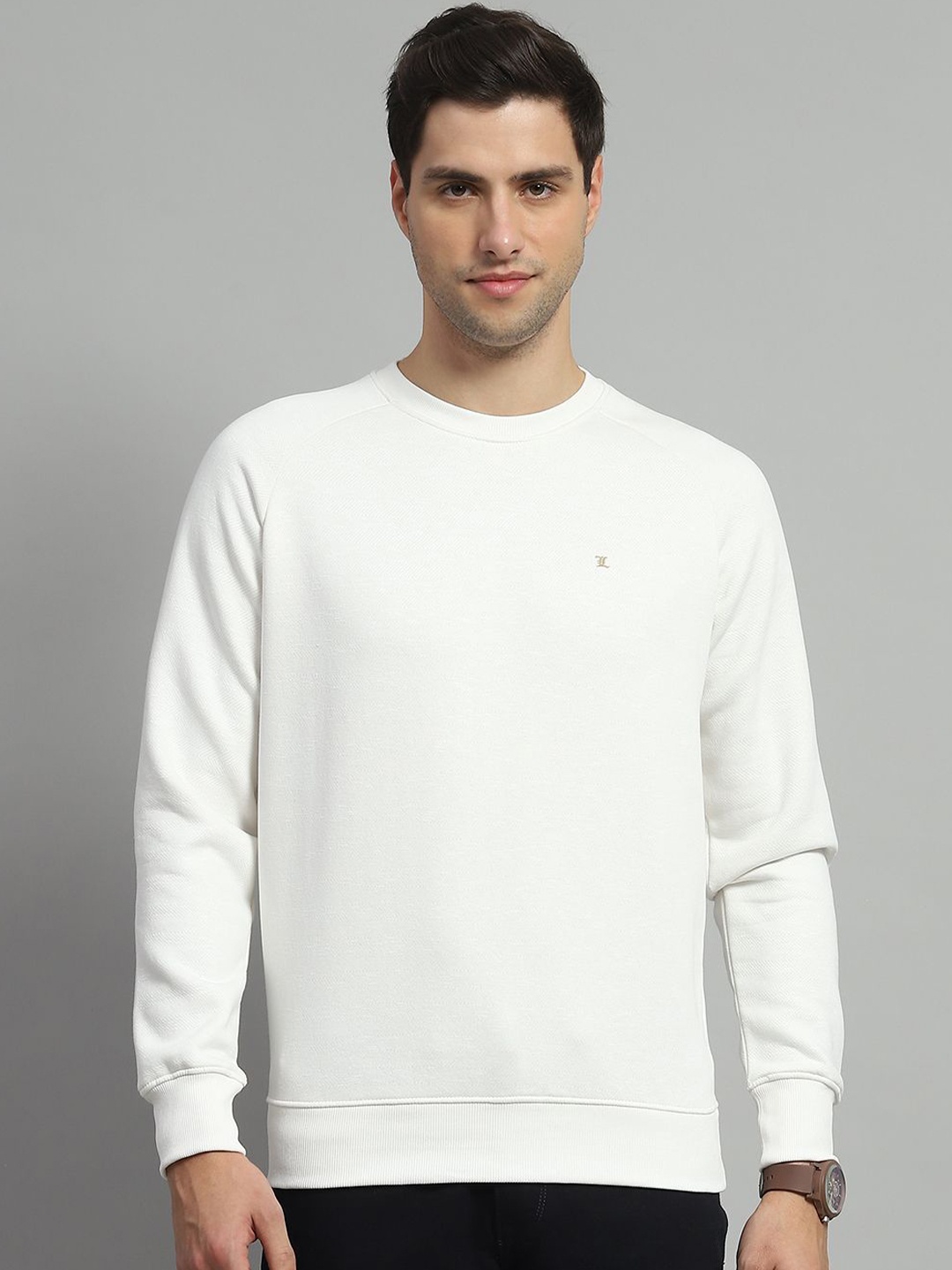 

Monte Carlo Men Cotton Long Sleeves Sweatshirt, White