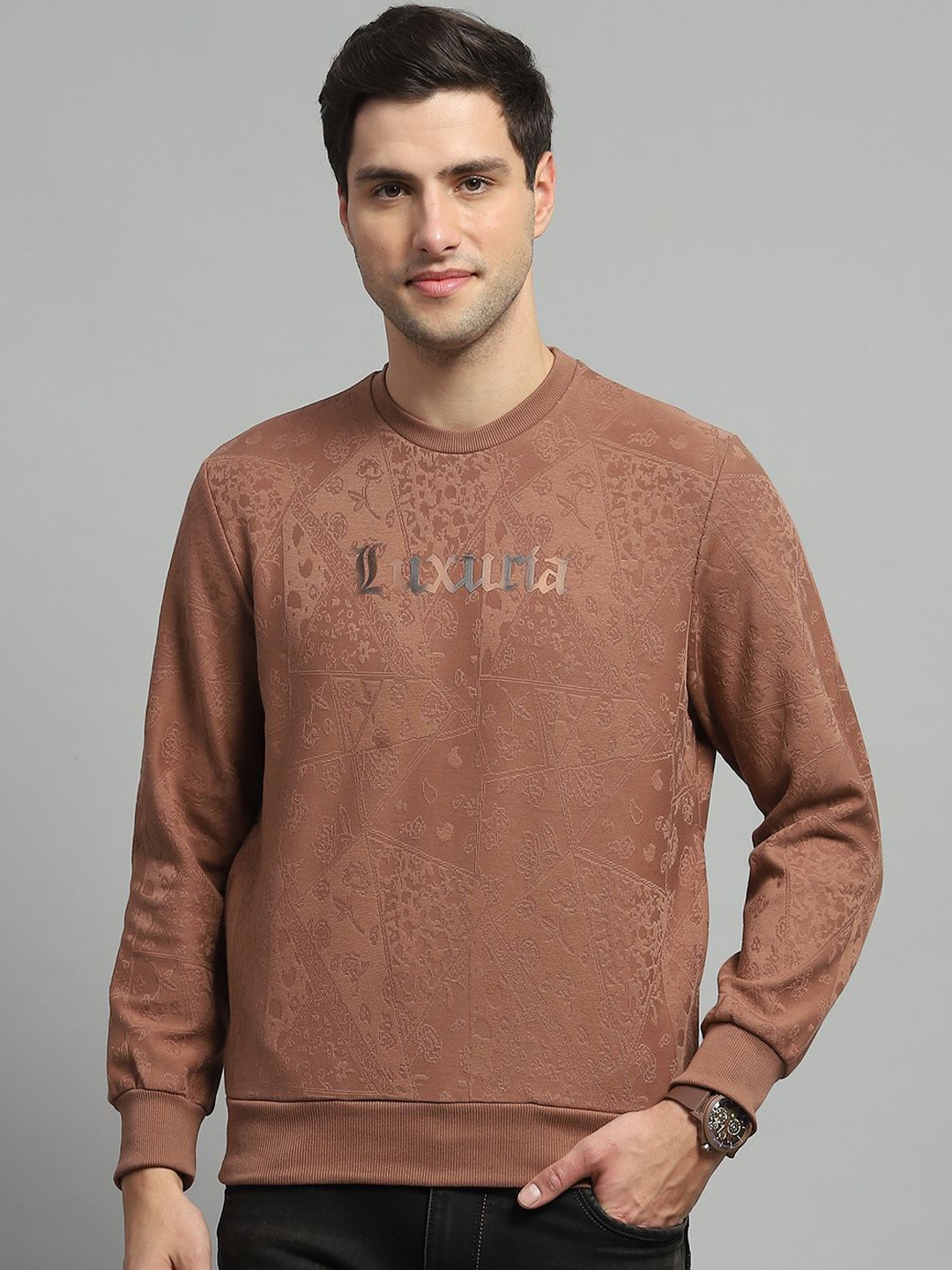 

Monte Carlo Men Printed Sweatshirt, Brown