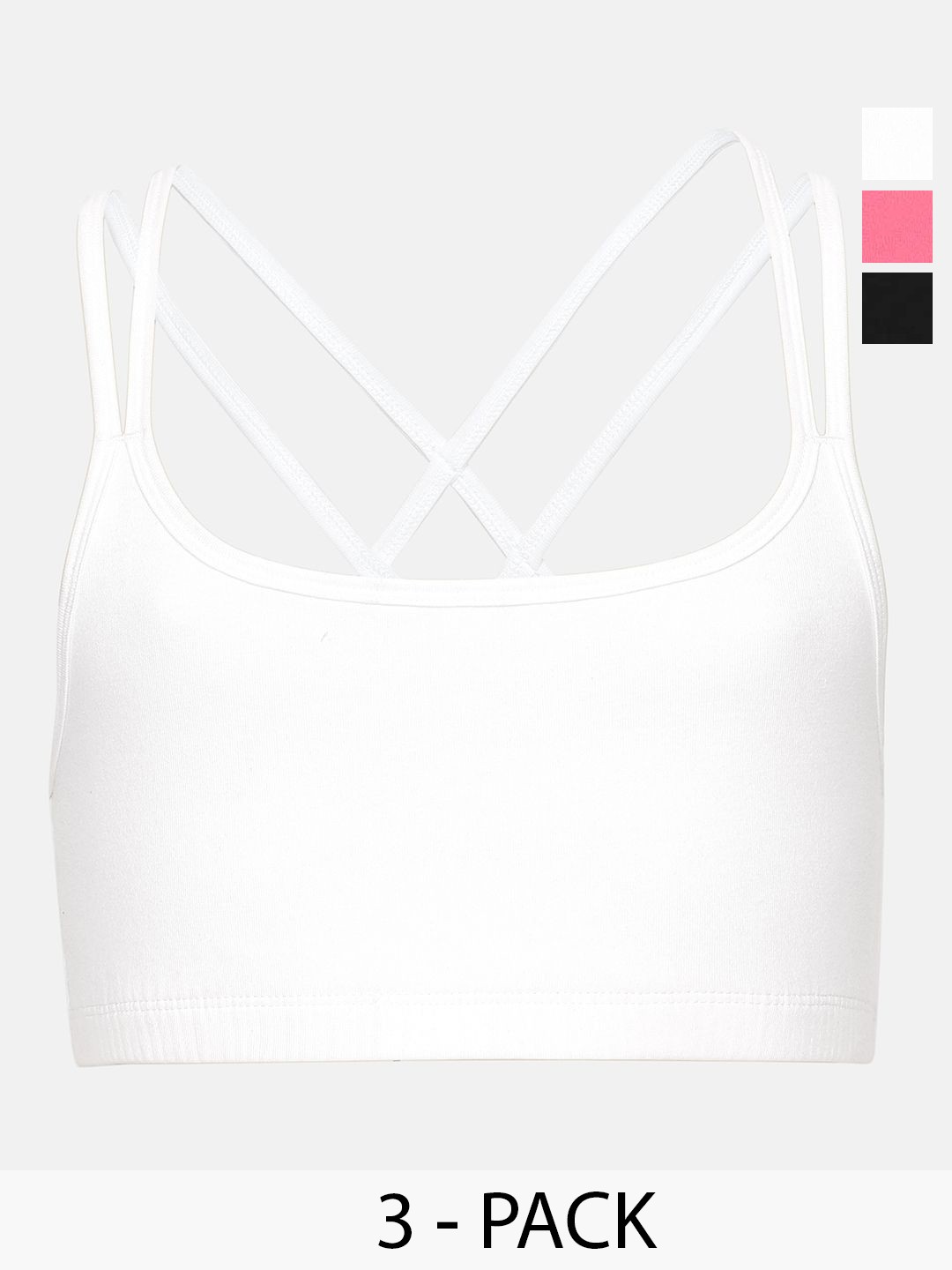 

Charm n Cherish Pack of 3 Full Coverage Beginners Bra, White