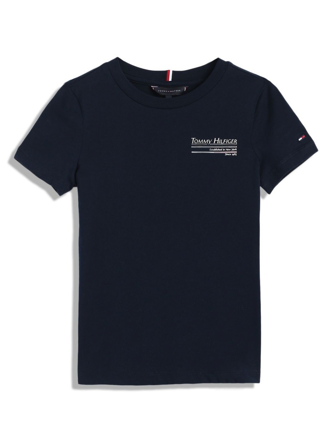 

Tommy Hilfiger Boys Graphic Printed Round Neck Cotton T-shirt, Navy blue