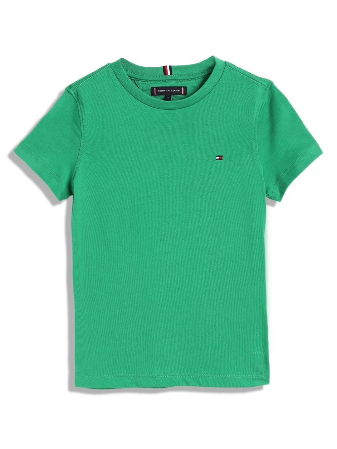 

Tommy Hilfiger Boys Solid Round Neck Cotton T-shirt, Green