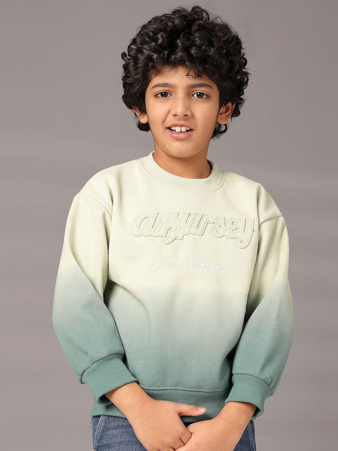 

Albion By CnM Boys Embroidered Pullover Sweatshirt, Green